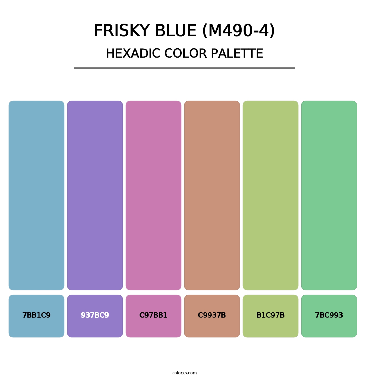 Frisky Blue (M490-4) - Hexadic Color Palette