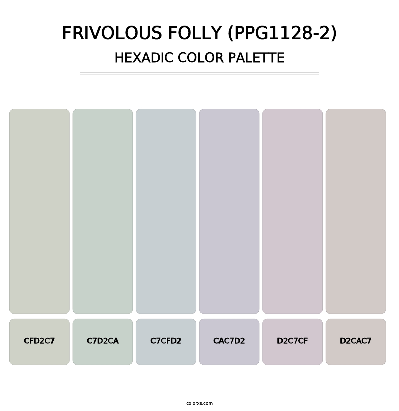 Frivolous Folly (PPG1128-2) - Hexadic Color Palette
