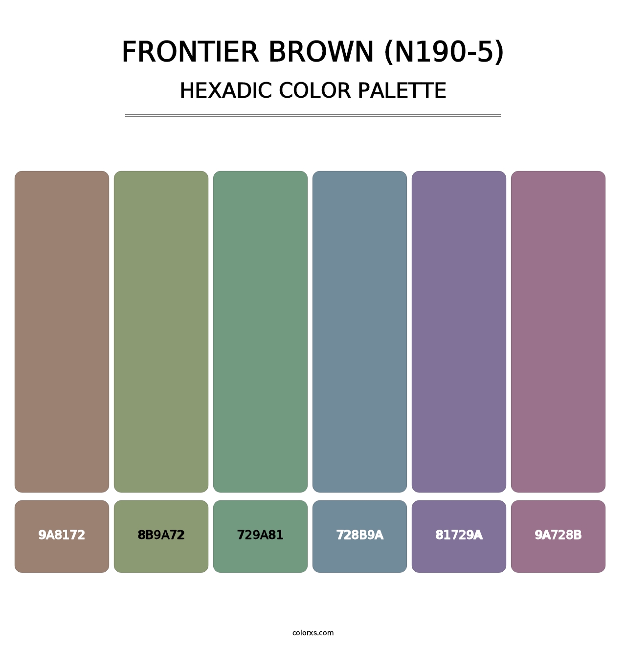 Frontier Brown (N190-5) - Hexadic Color Palette