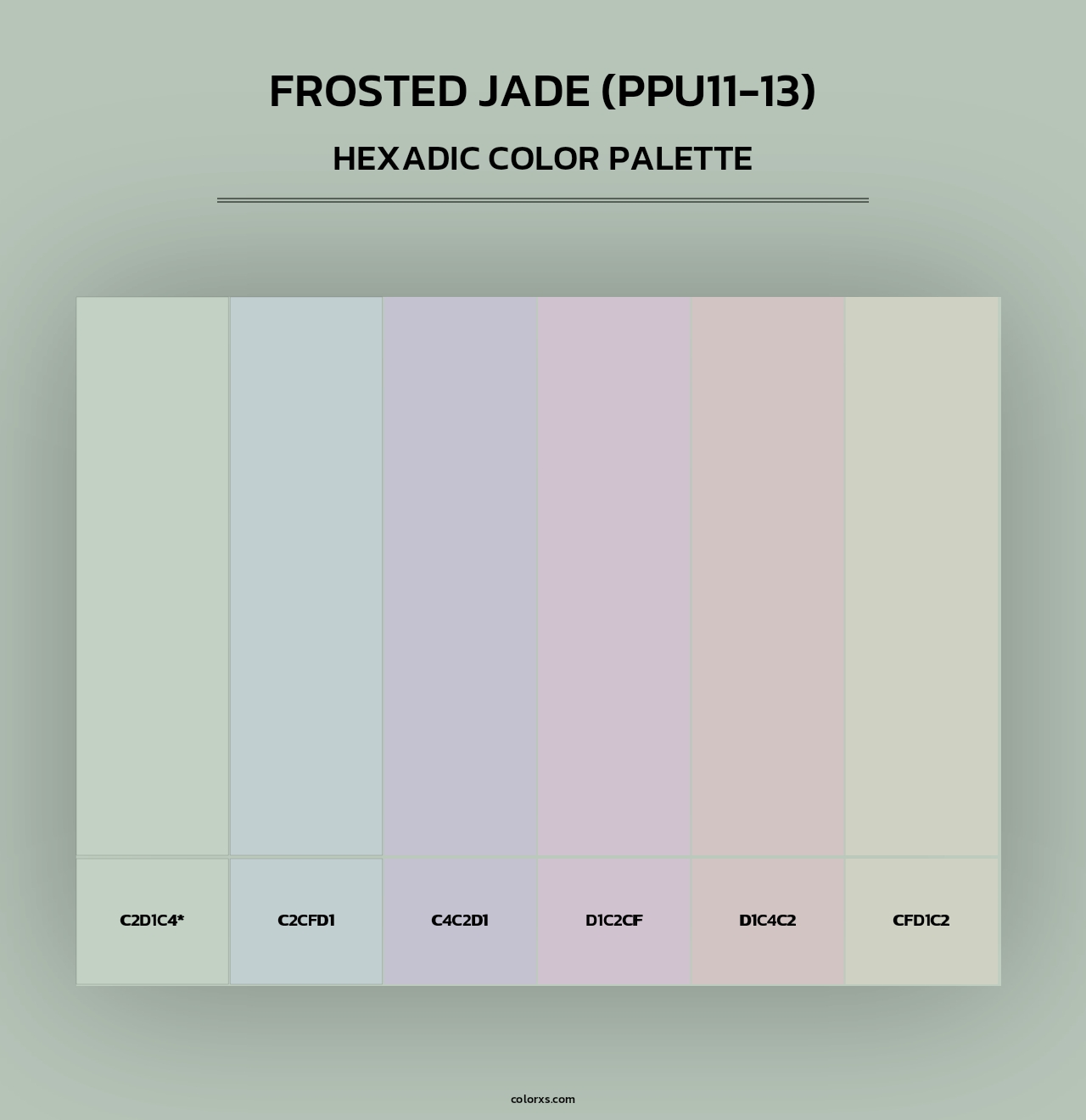 Frosted Jade (PPU11-13) - Hexadic Color Palette