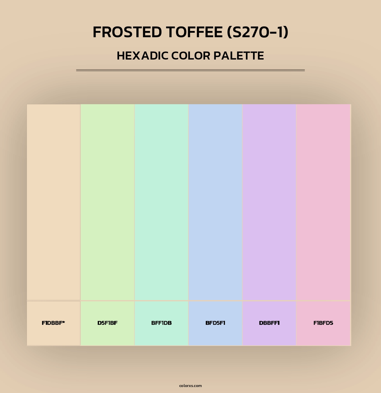 Frosted Toffee (S270-1) - Hexadic Color Palette