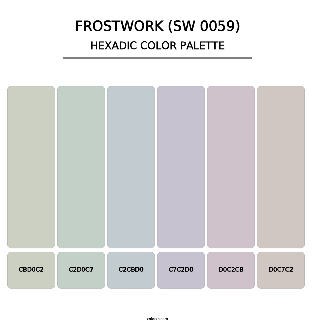 Frostwork (SW 0059) - Hexadic Color Palette