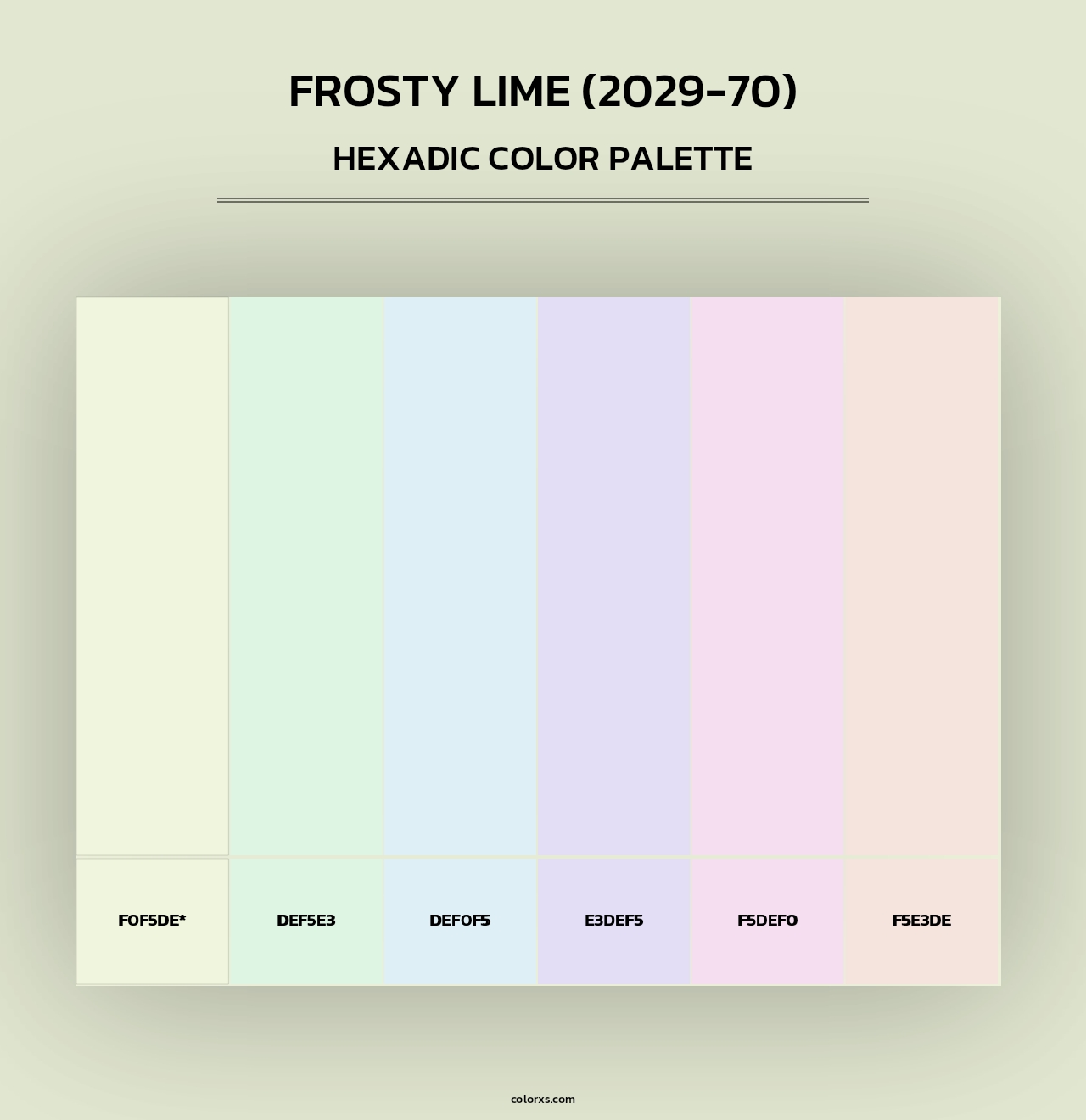 Frosty Lime (2029-70) - Hexadic Color Palette