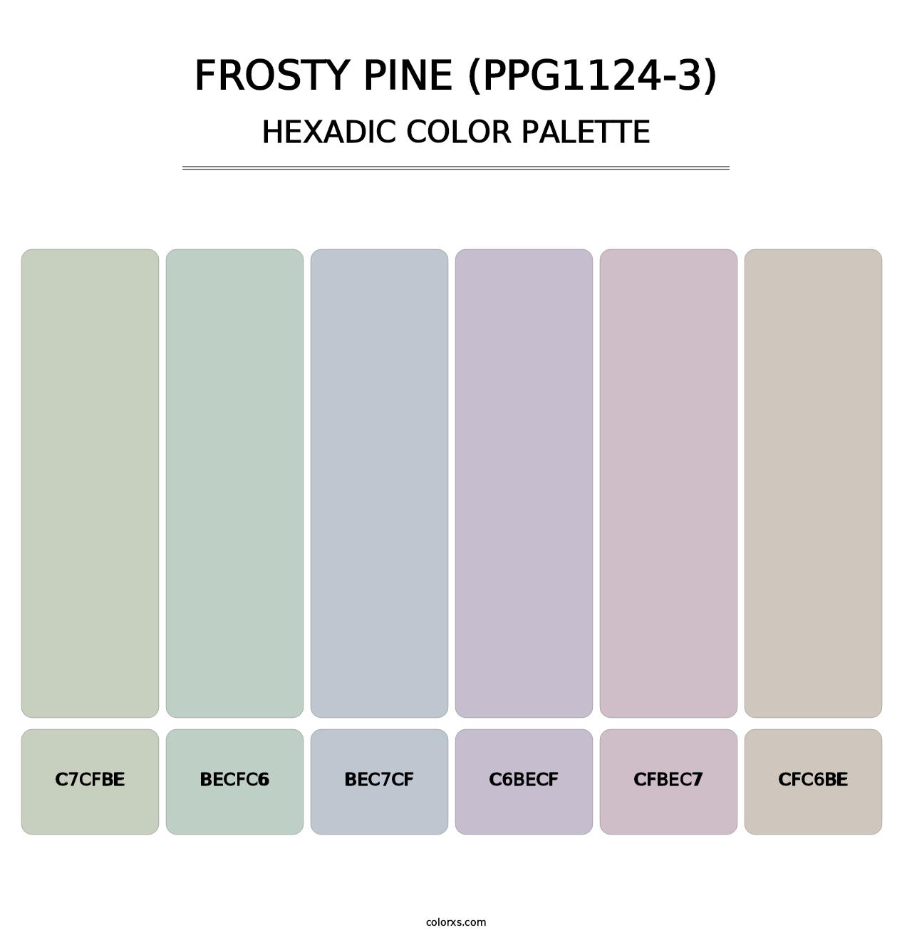 Frosty Pine (PPG1124-3) - Hexadic Color Palette
