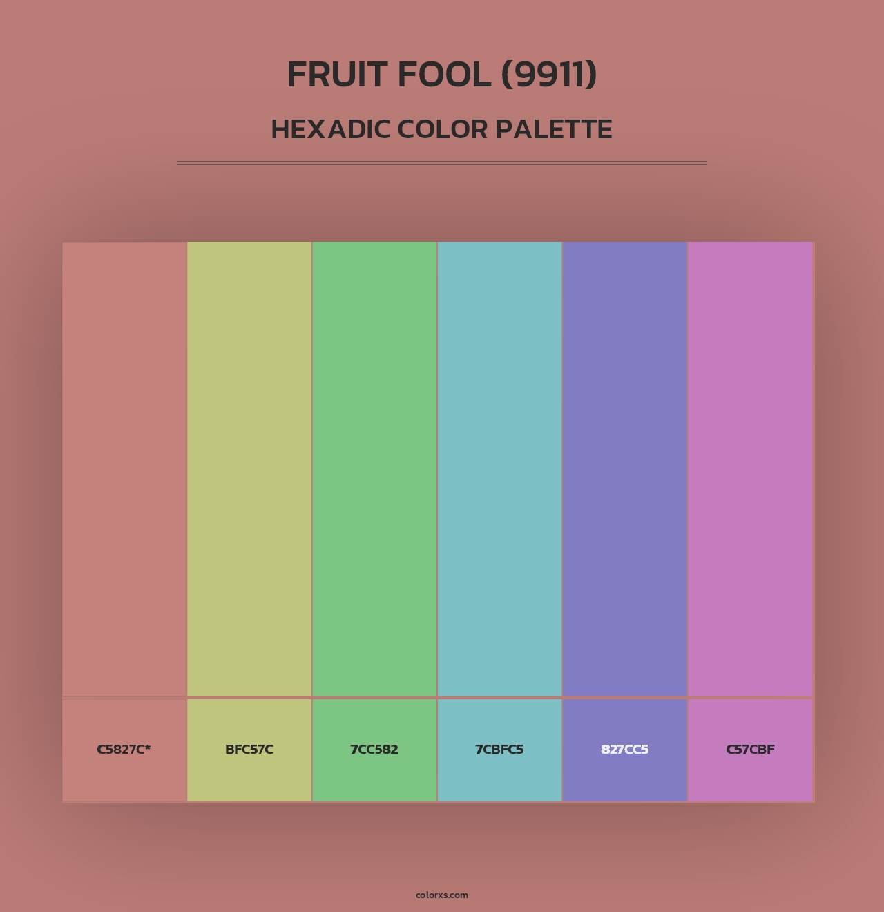 Fruit Fool (9911) - Hexadic Color Palette