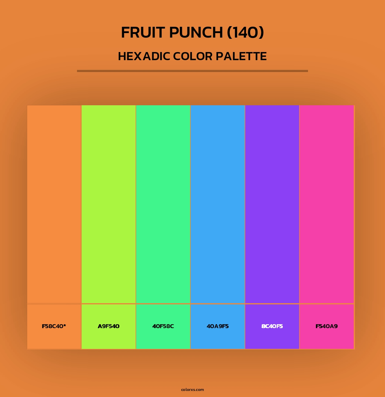 Fruit Punch (140) - Hexadic Color Palette