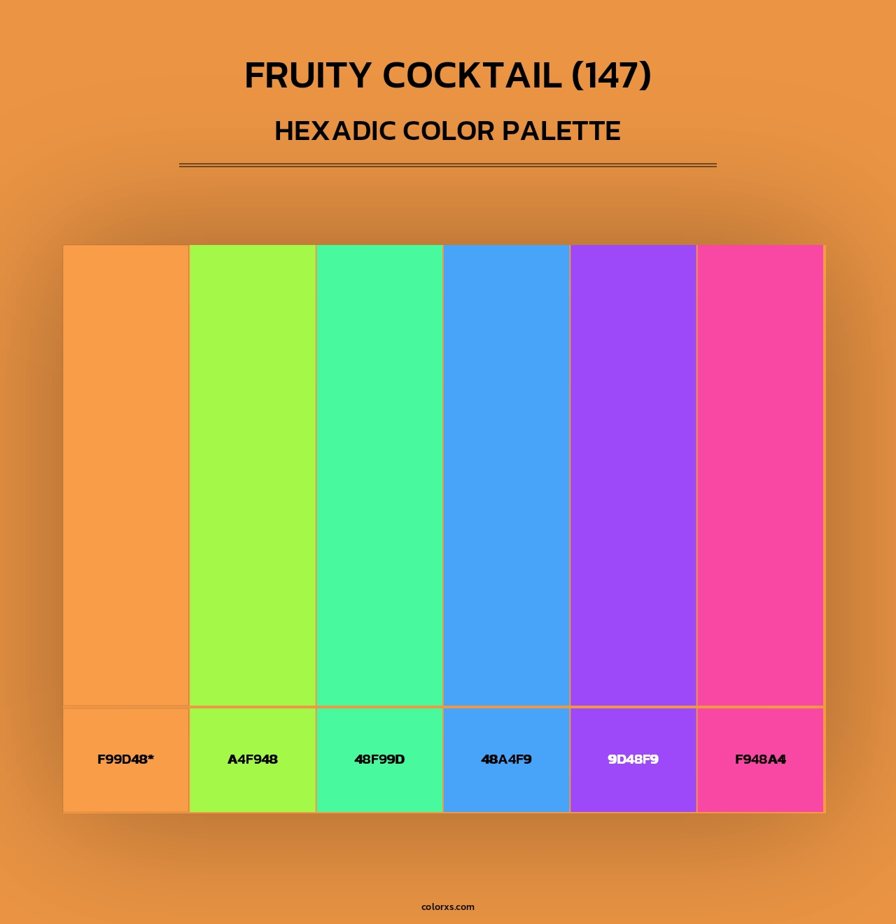 Fruity Cocktail (147) - Hexadic Color Palette