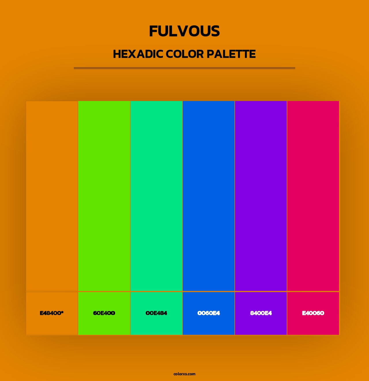 Fulvous - Hexadic Color Palette