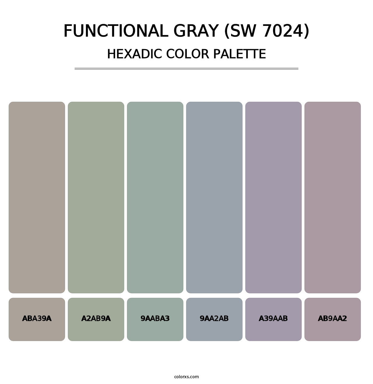 Functional Gray (SW 7024) - Hexadic Color Palette