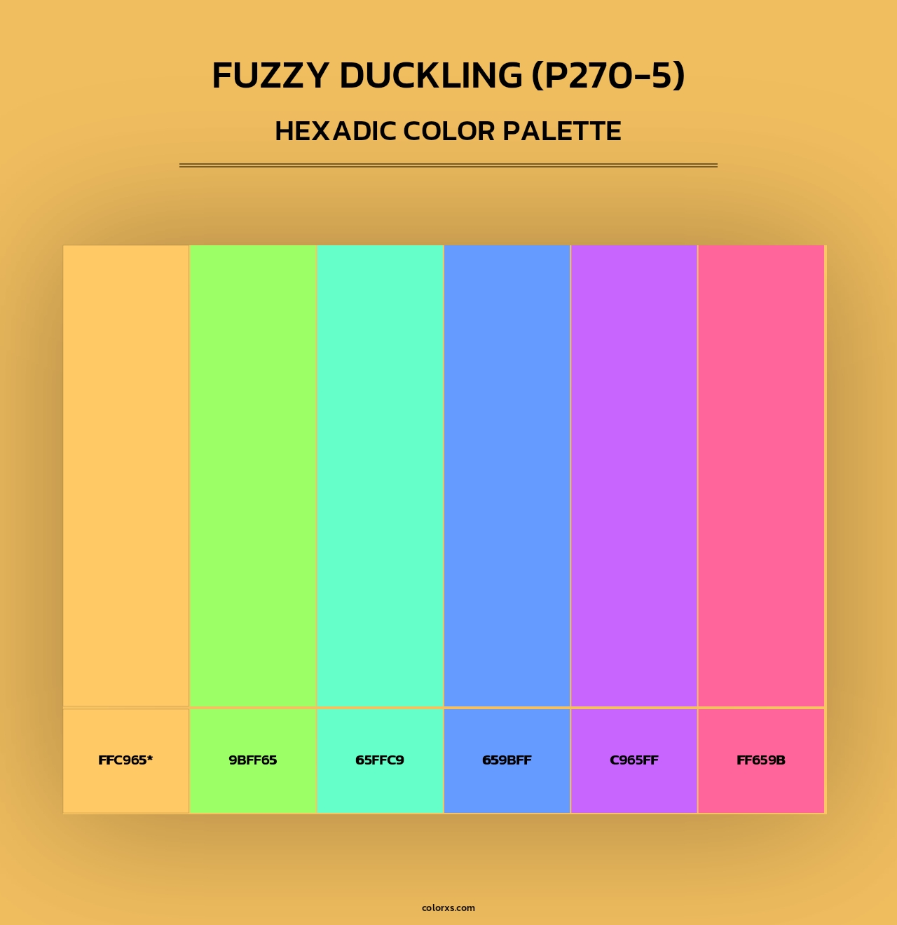 Fuzzy Duckling (P270-5) - Hexadic Color Palette