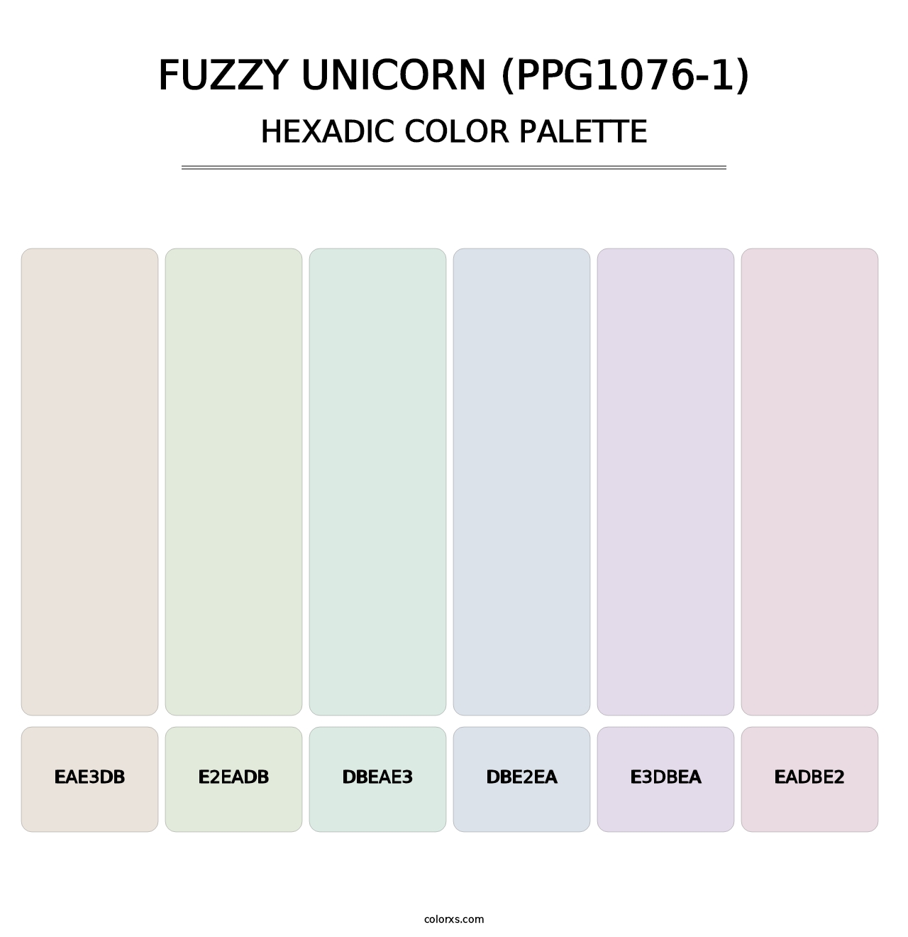 Fuzzy Unicorn (PPG1076-1) - Hexadic Color Palette