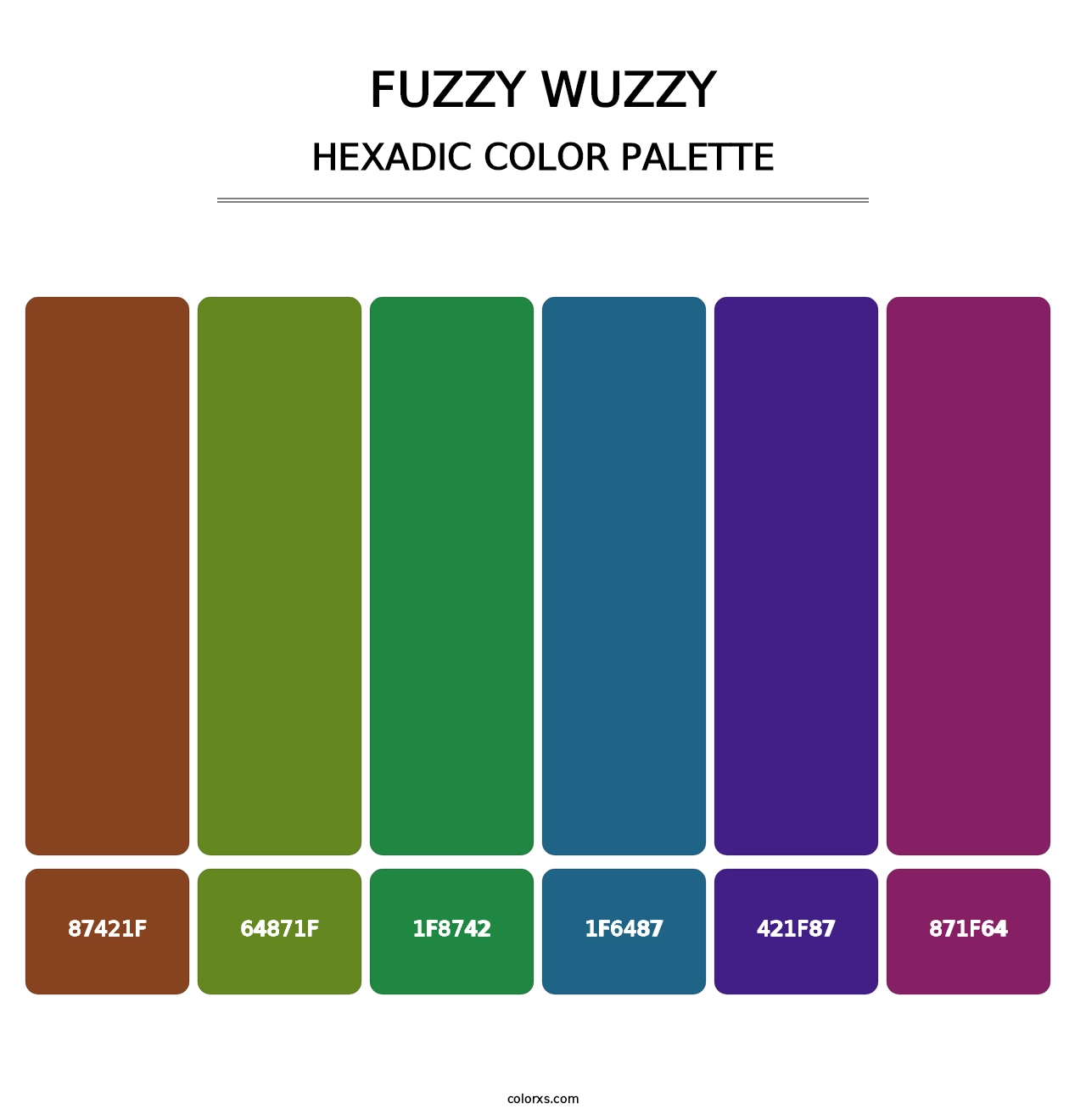 Fuzzy Wuzzy - Hexadic Color Palette