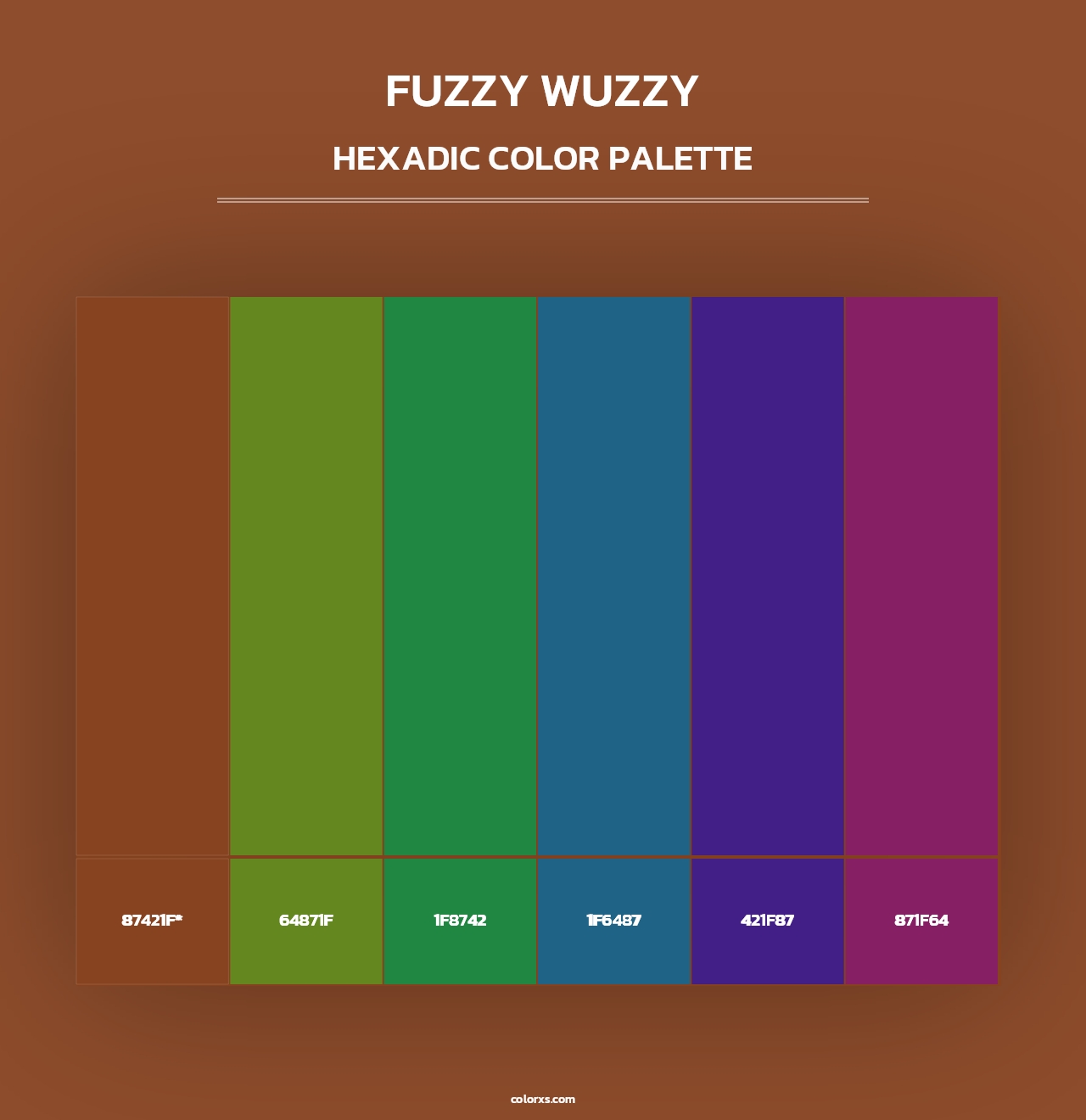 Fuzzy Wuzzy - Hexadic Color Palette
