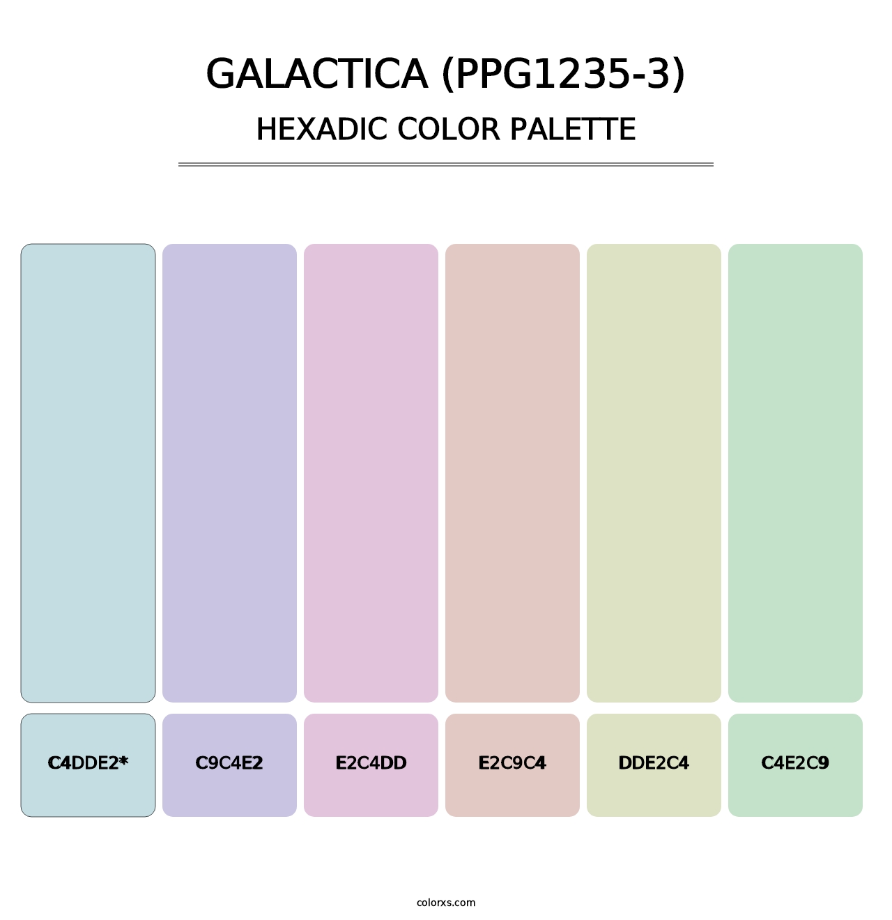 Galactica (PPG1235-3) - Hexadic Color Palette