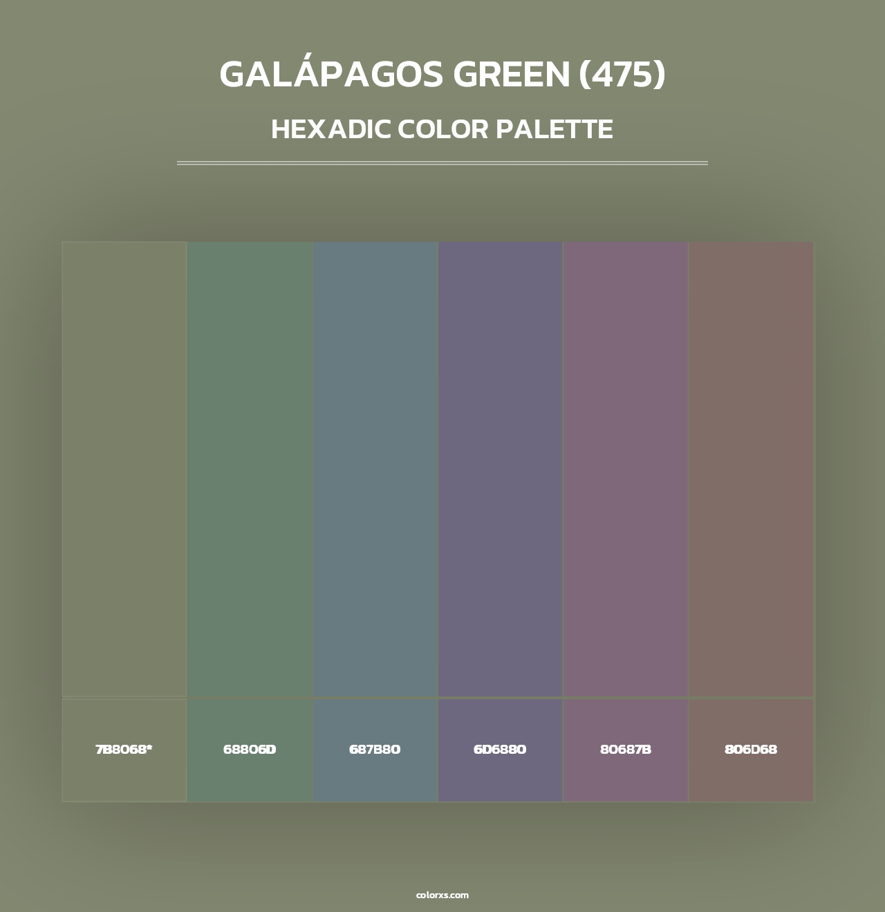Galápagos Green (475) - Hexadic Color Palette