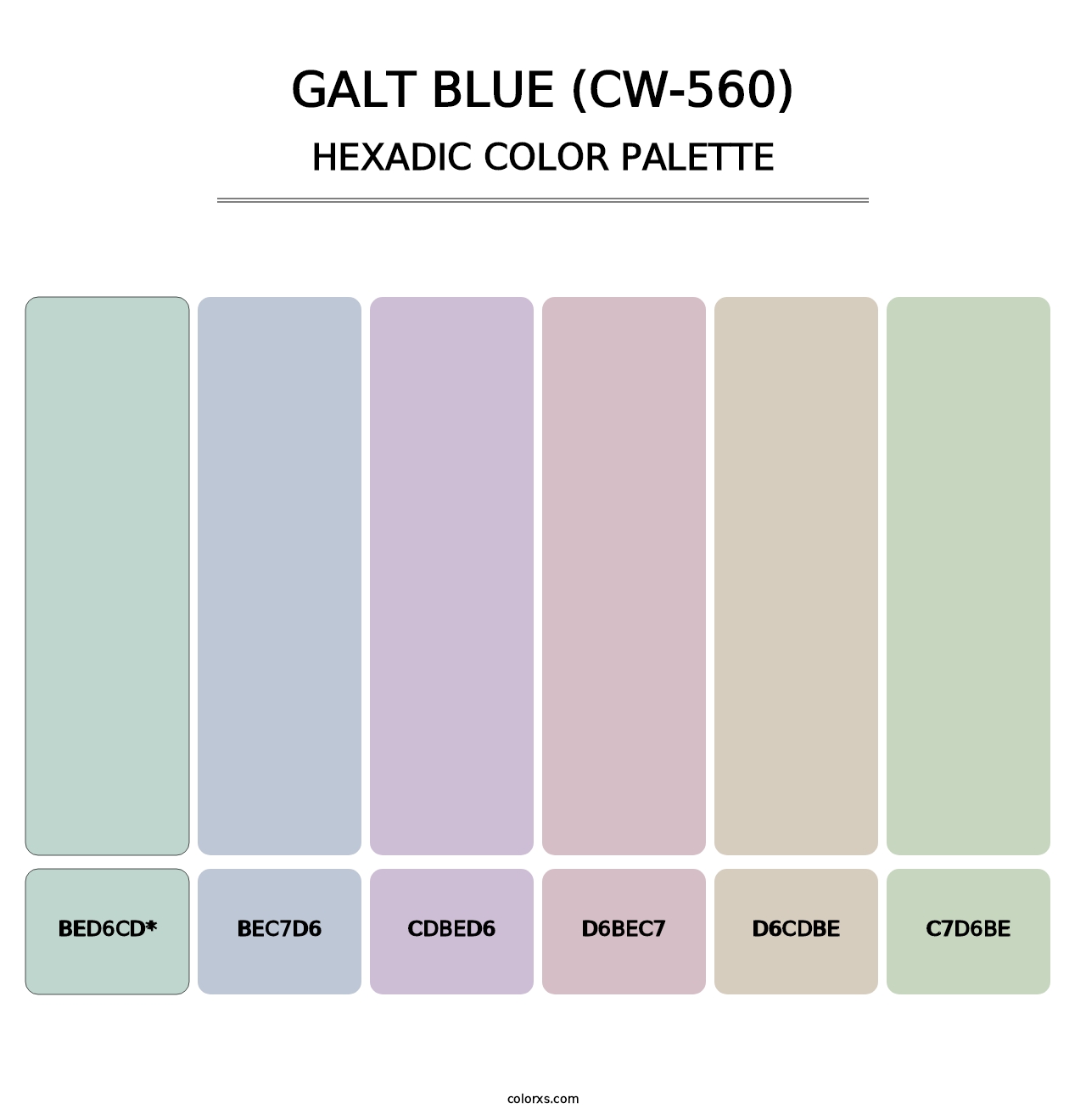 Galt Blue (CW-560) - Hexadic Color Palette