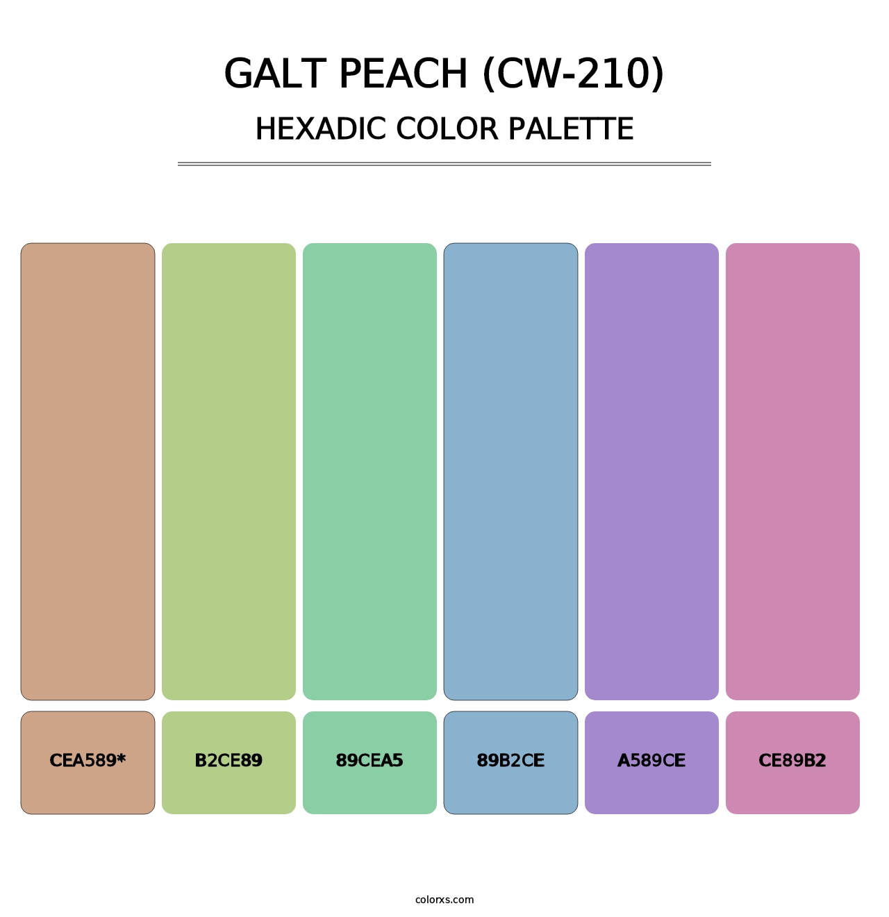 Galt Peach (CW-210) - Hexadic Color Palette