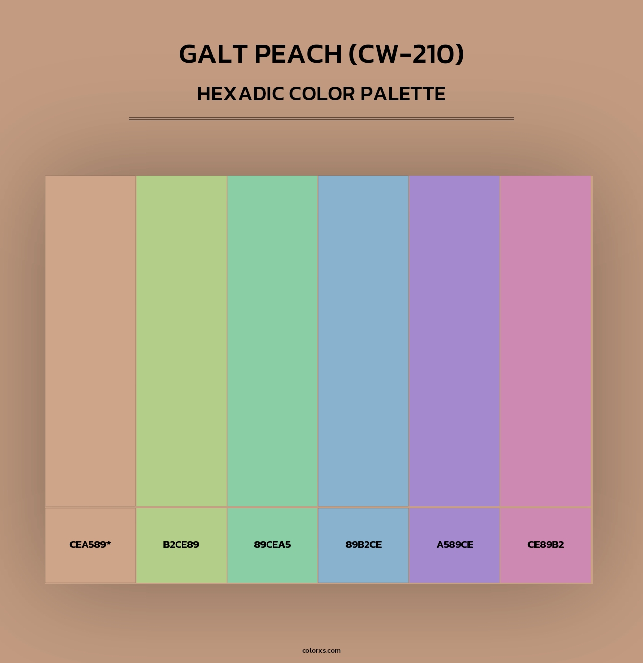 Galt Peach (CW-210) - Hexadic Color Palette