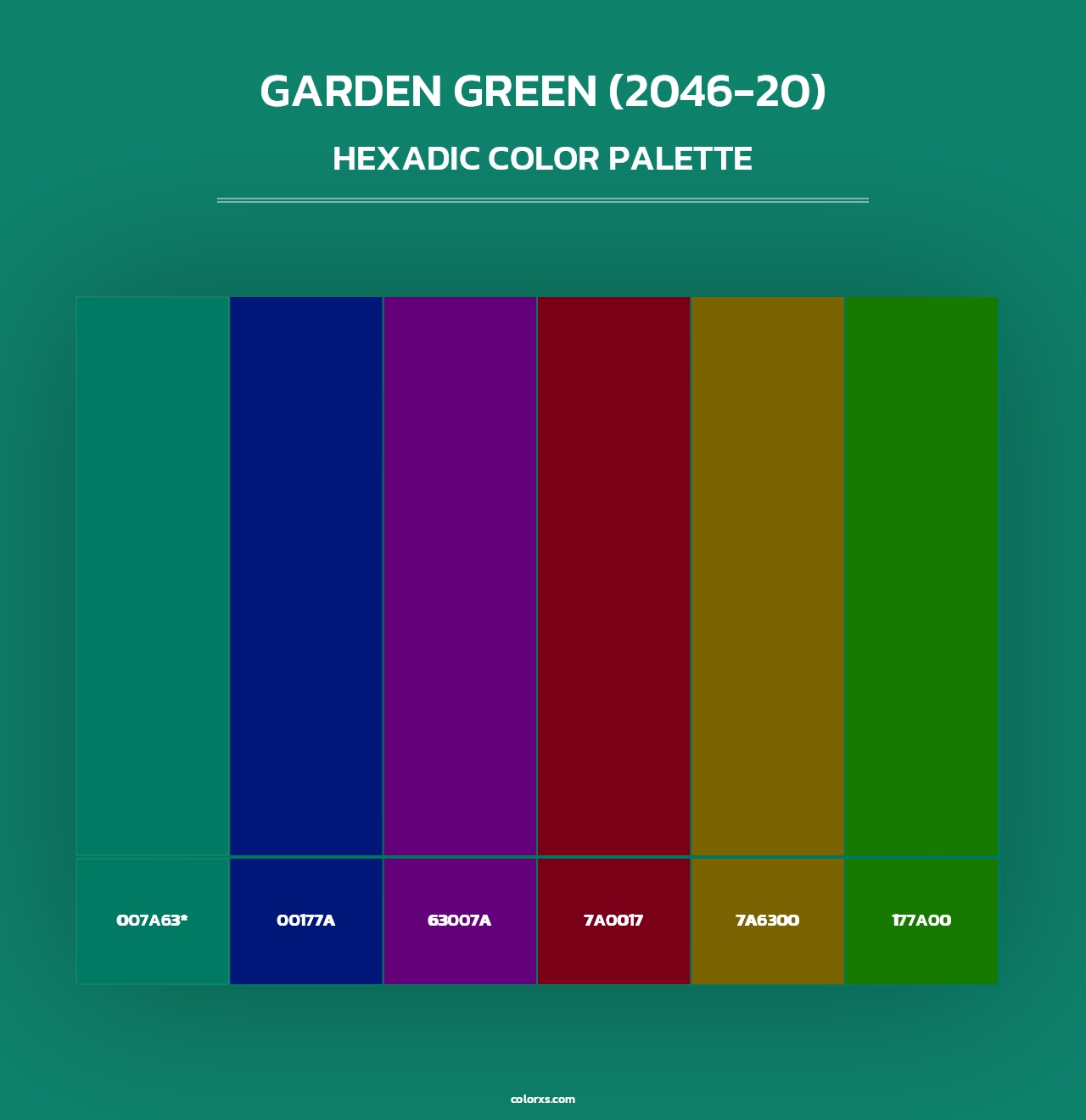 Garden Green (2046-20) - Hexadic Color Palette
