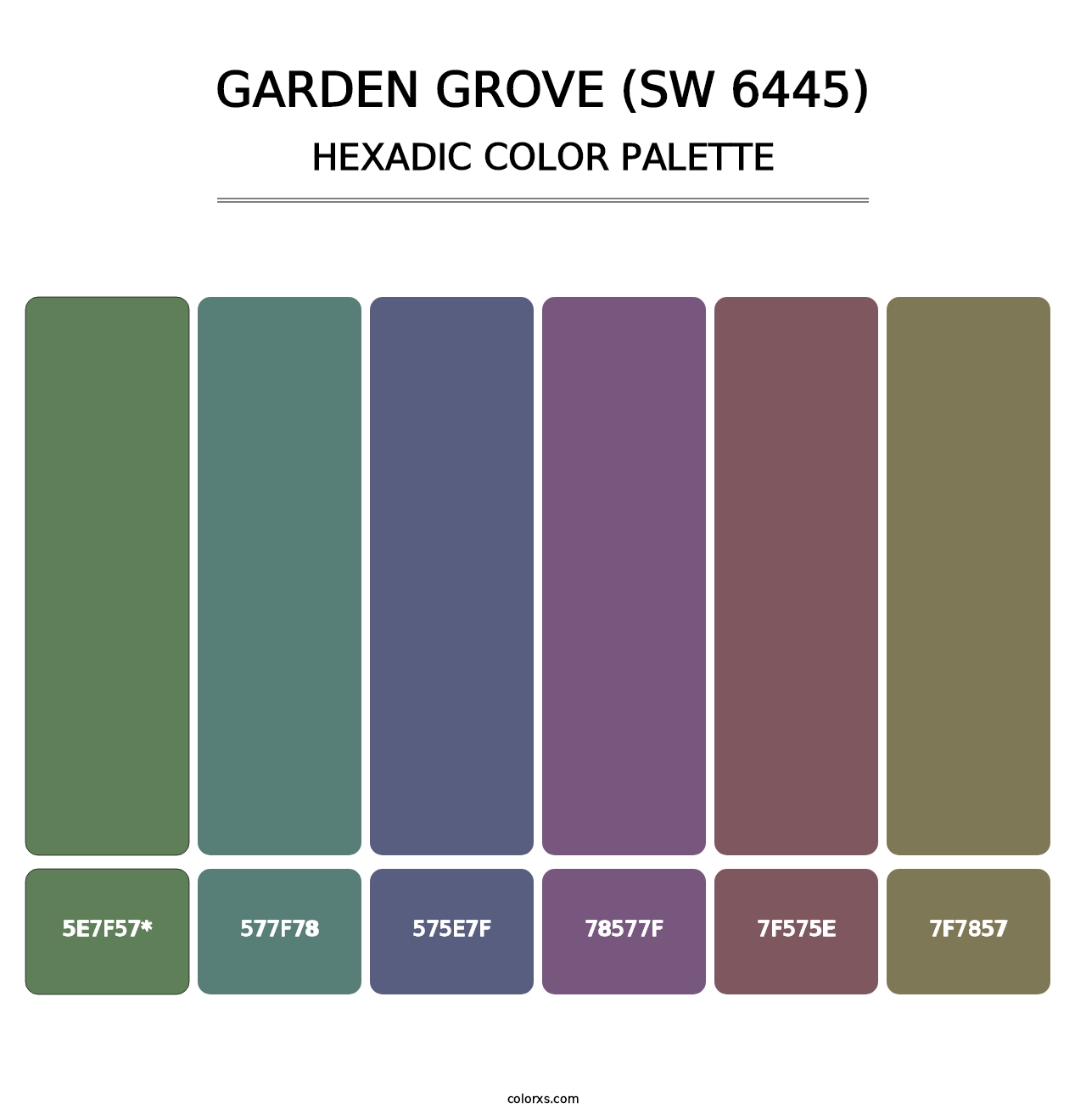 Garden Grove (SW 6445) - Hexadic Color Palette