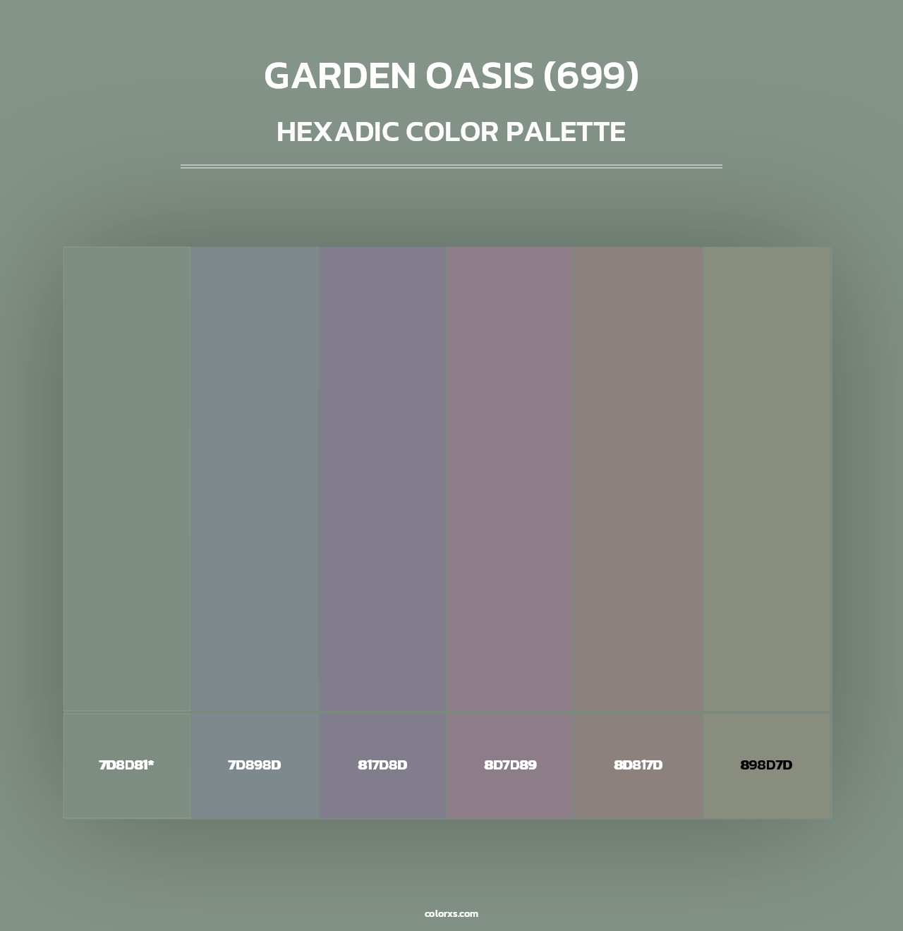 Garden Oasis (699) - Hexadic Color Palette