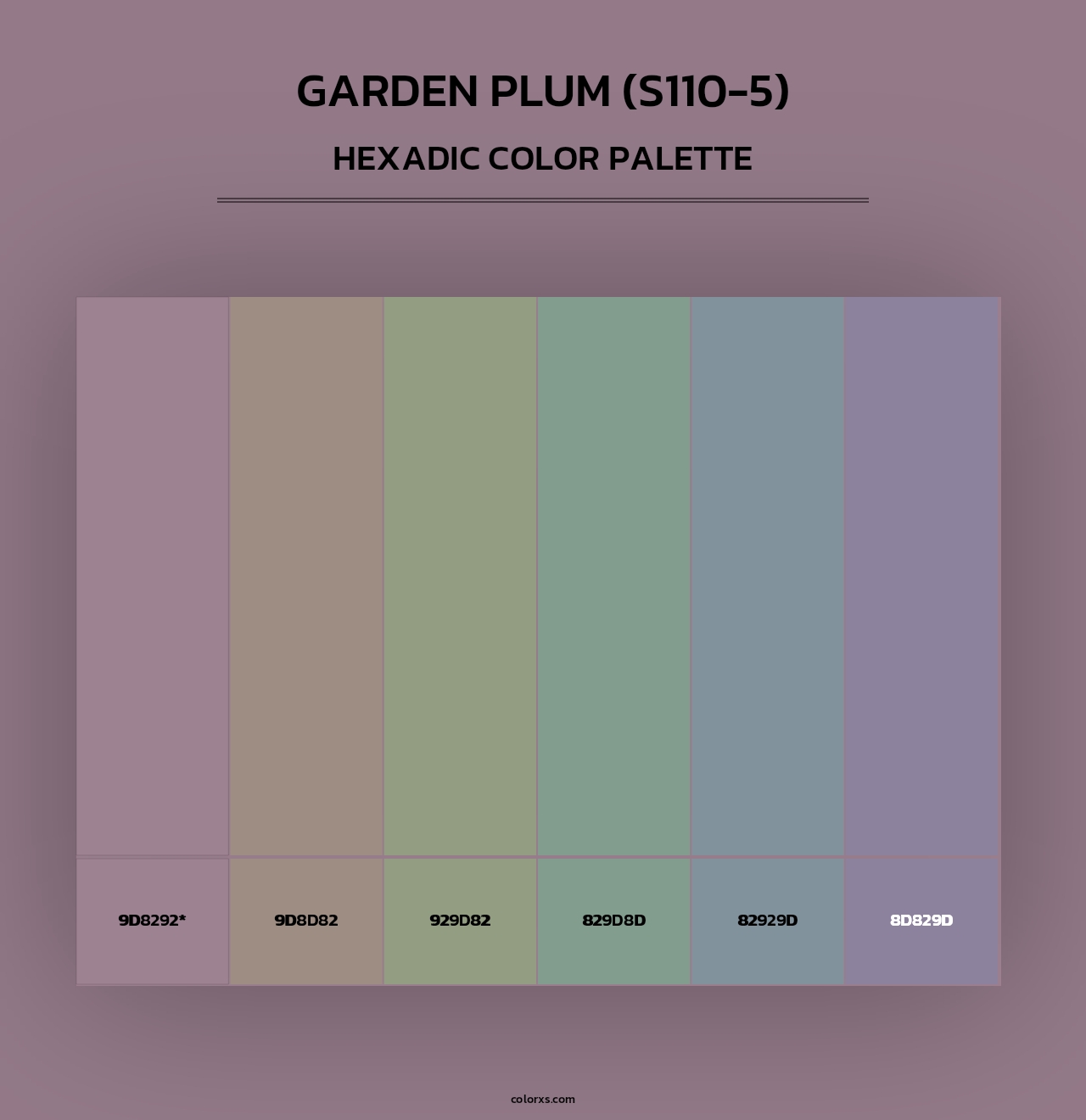Garden Plum (S110-5) - Hexadic Color Palette