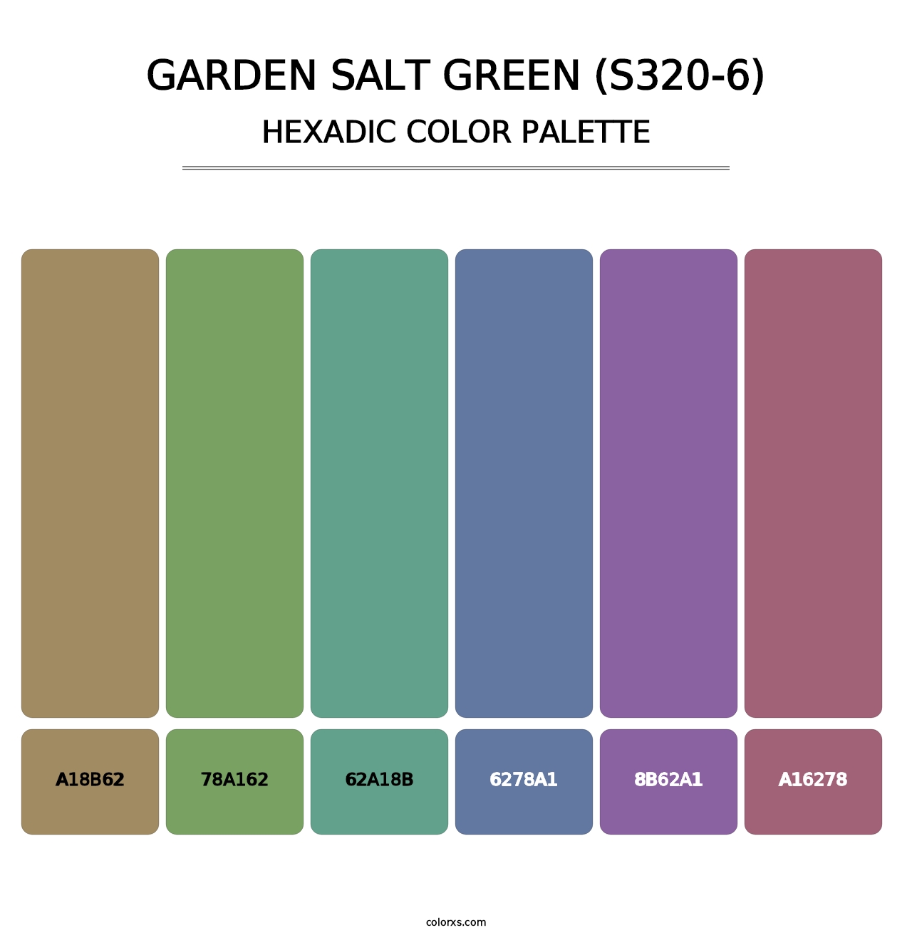 Garden Salt Green (S320-6) - Hexadic Color Palette