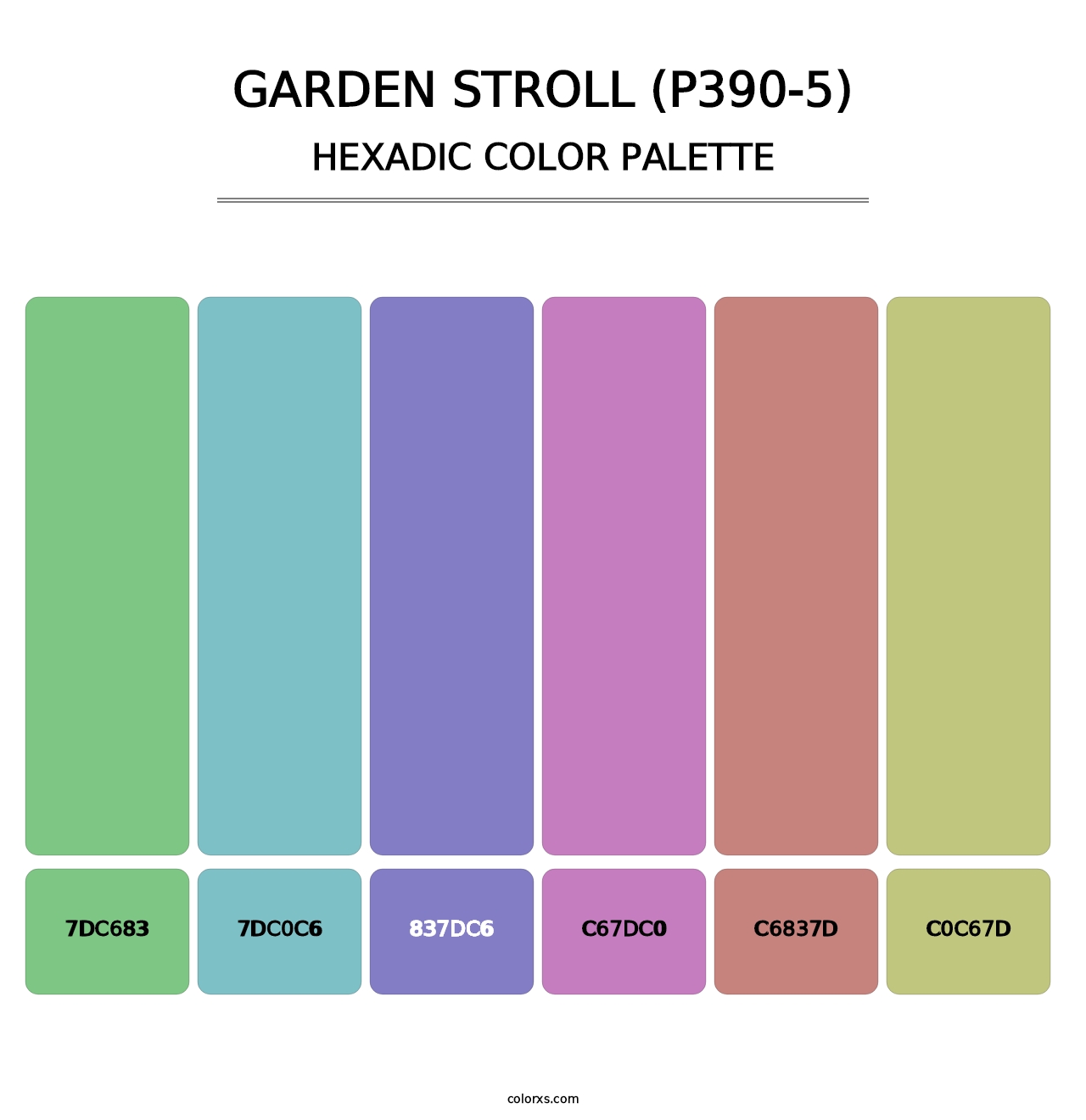 Garden Stroll (P390-5) - Hexadic Color Palette