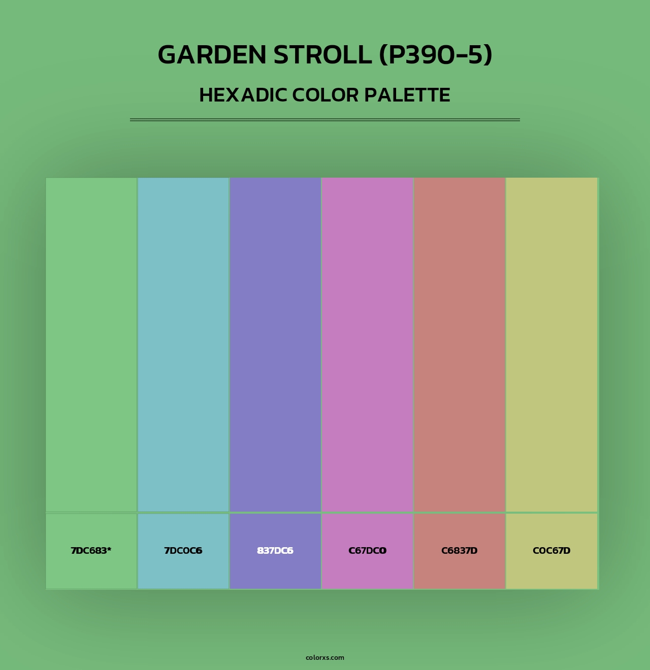 Garden Stroll (P390-5) - Hexadic Color Palette