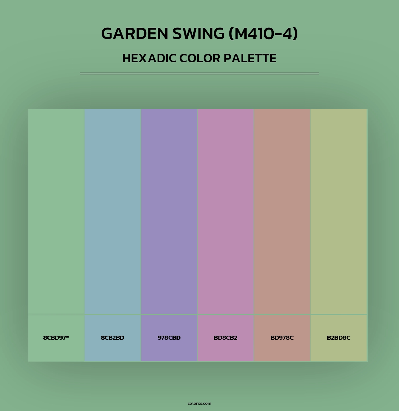 Garden Swing (M410-4) - Hexadic Color Palette