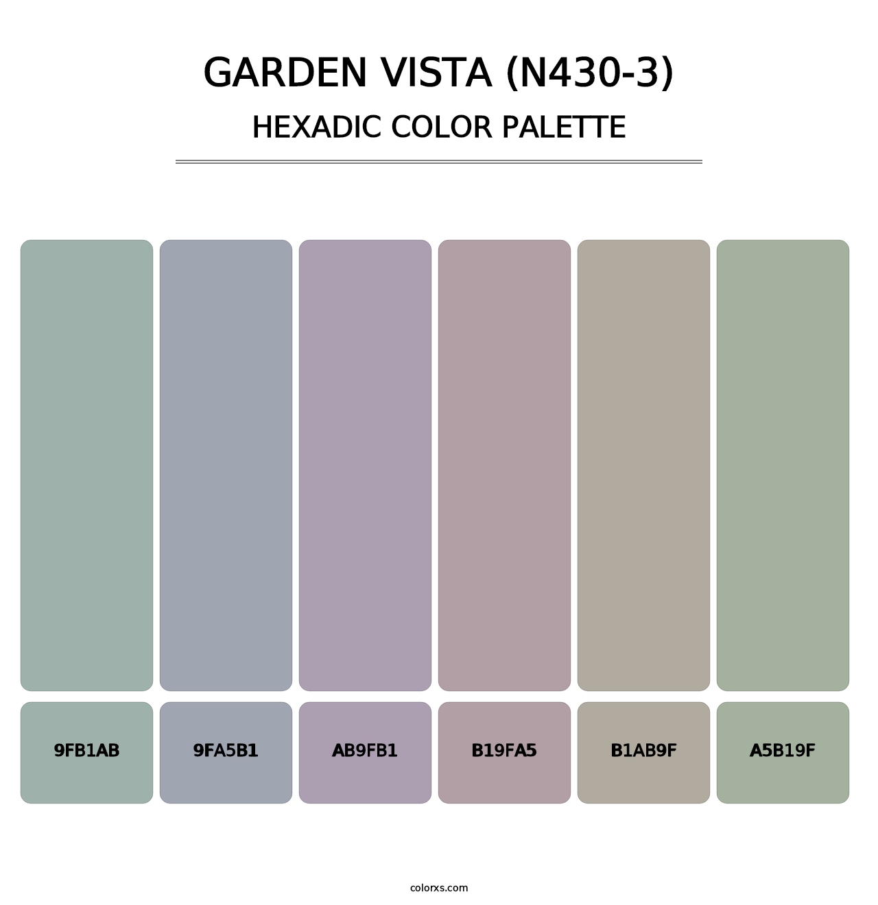 Garden Vista (N430-3) - Hexadic Color Palette
