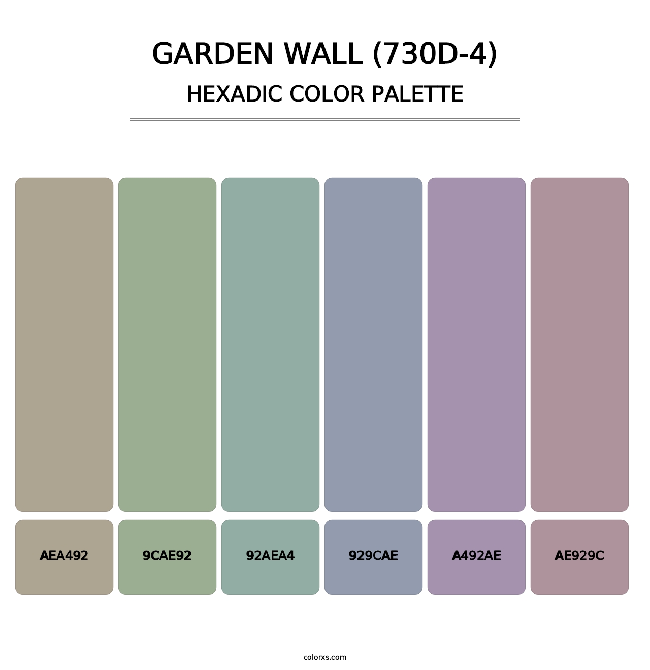 Garden Wall (730D-4) - Hexadic Color Palette