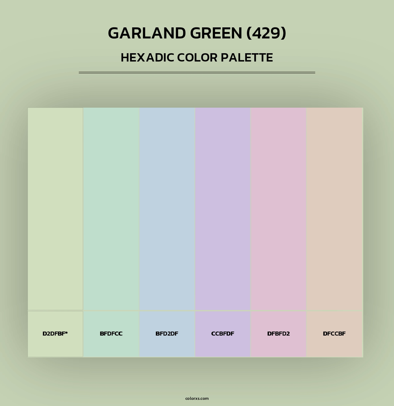 Garland Green (429) - Hexadic Color Palette