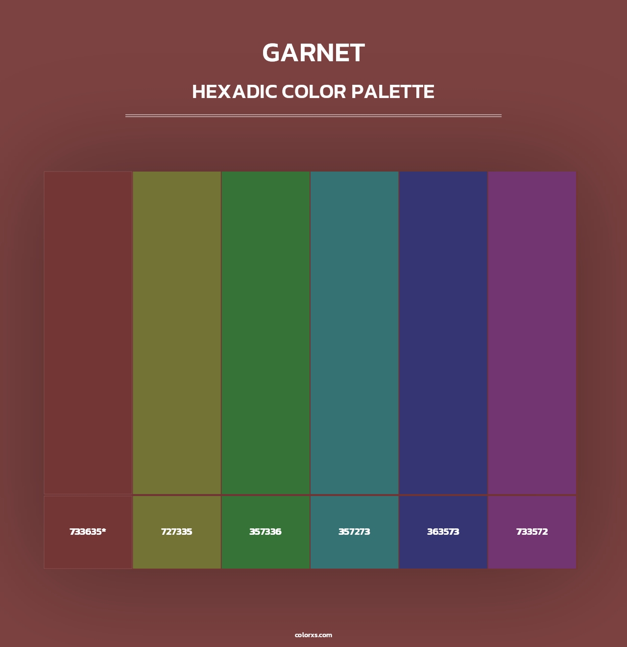 Garnet - Hexadic Color Palette