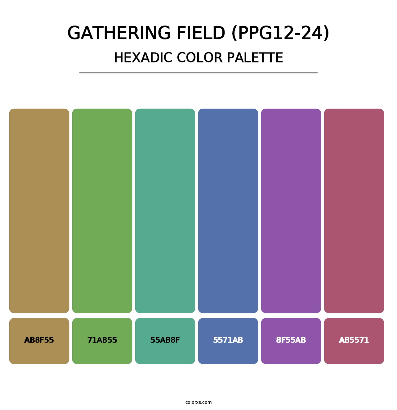 Gathering Field (PPG12-24) - Hexadic Color Palette