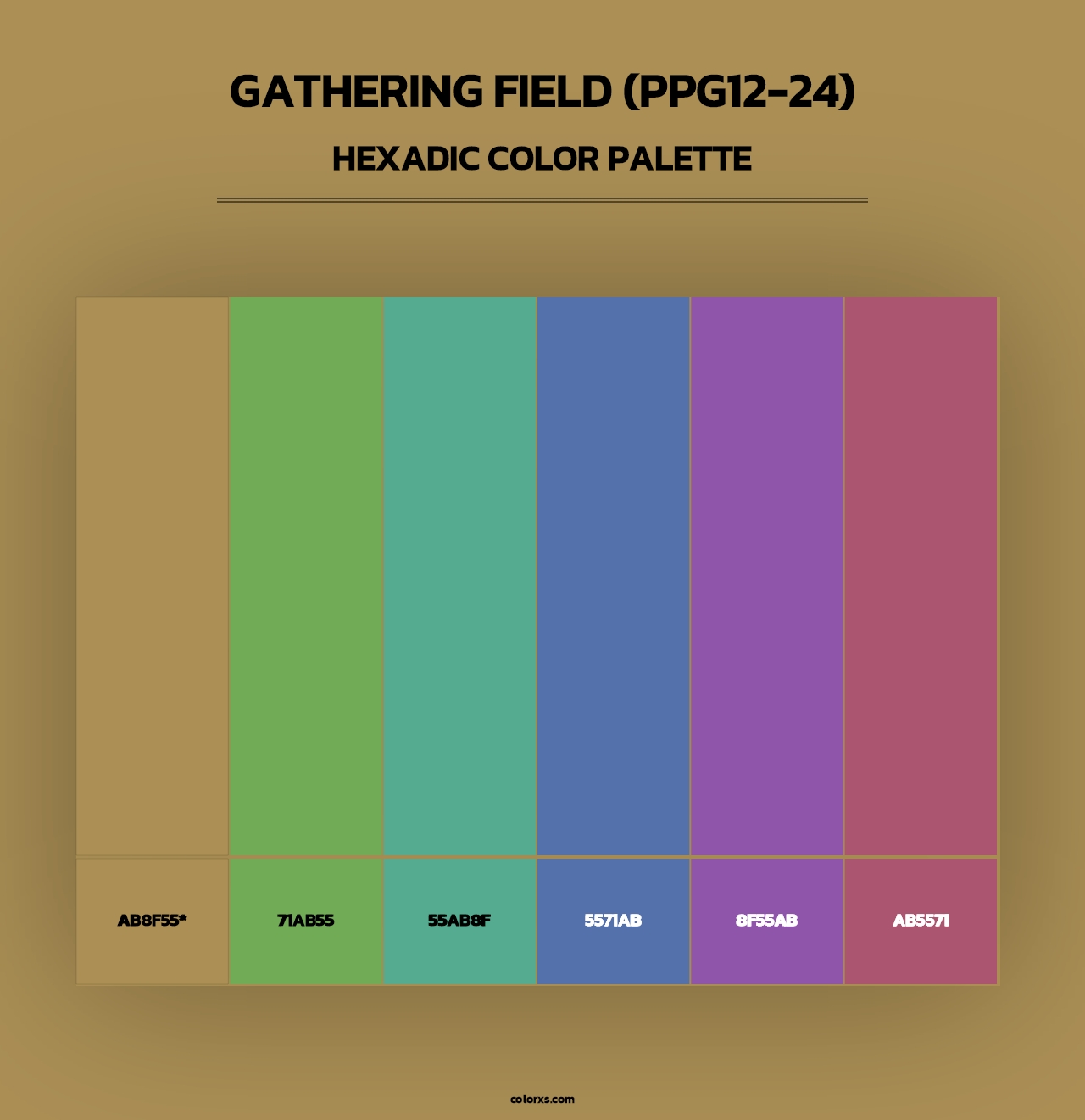 Gathering Field (PPG12-24) - Hexadic Color Palette