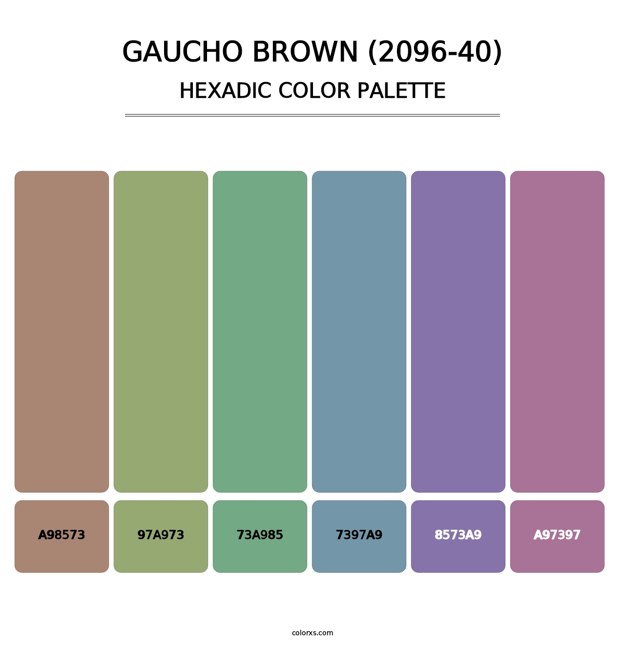 Gaucho Brown (2096-40) - Hexadic Color Palette