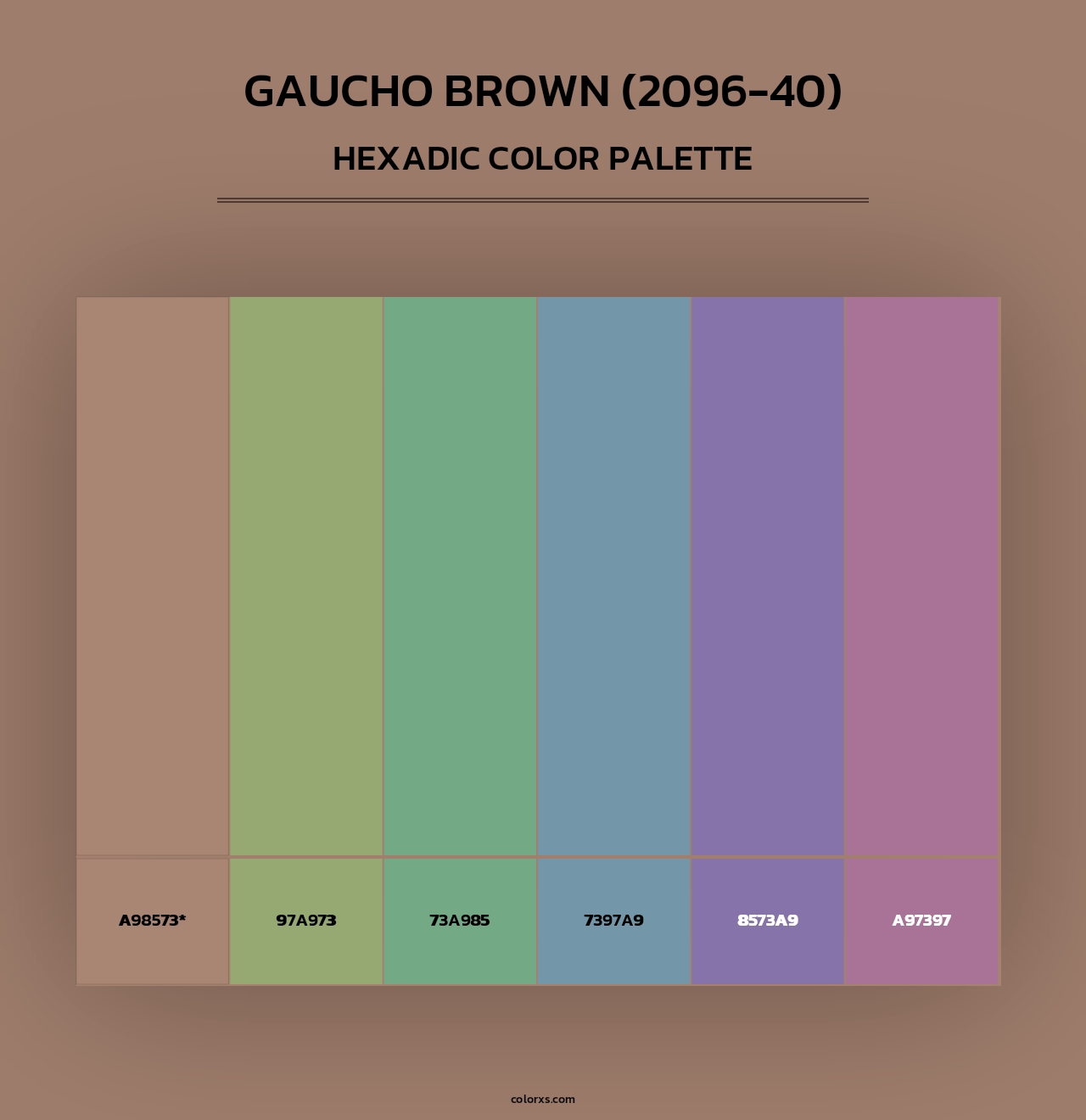Gaucho Brown (2096-40) - Hexadic Color Palette
