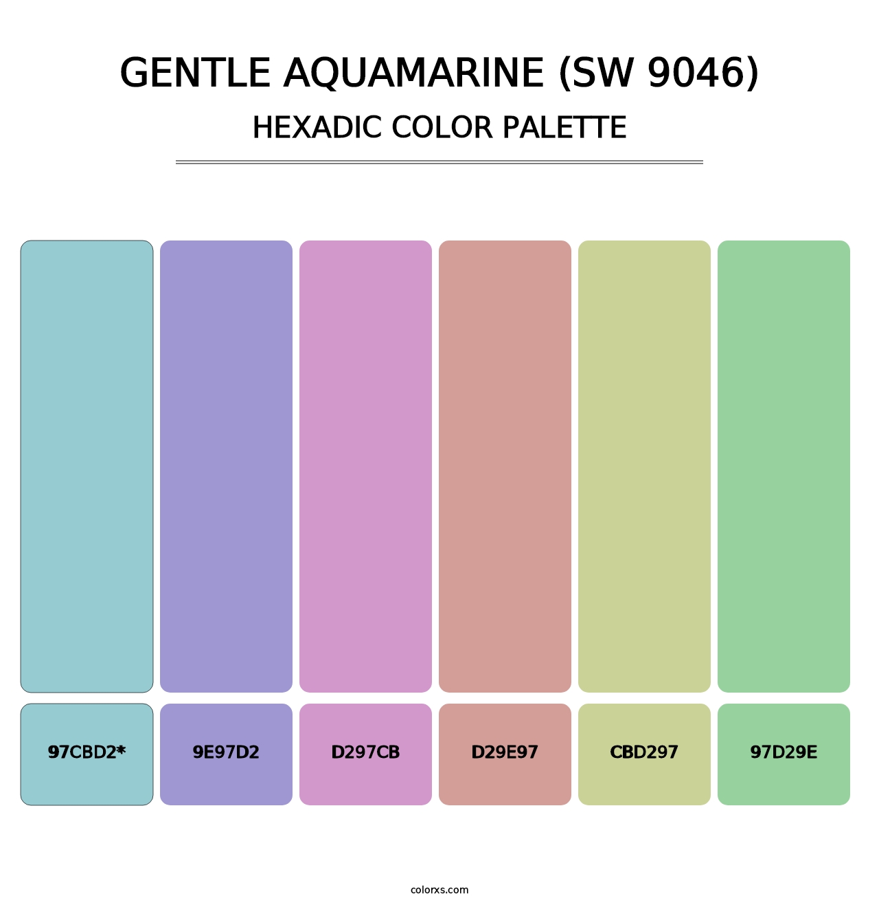 Gentle Aquamarine (SW 9046) - Hexadic Color Palette