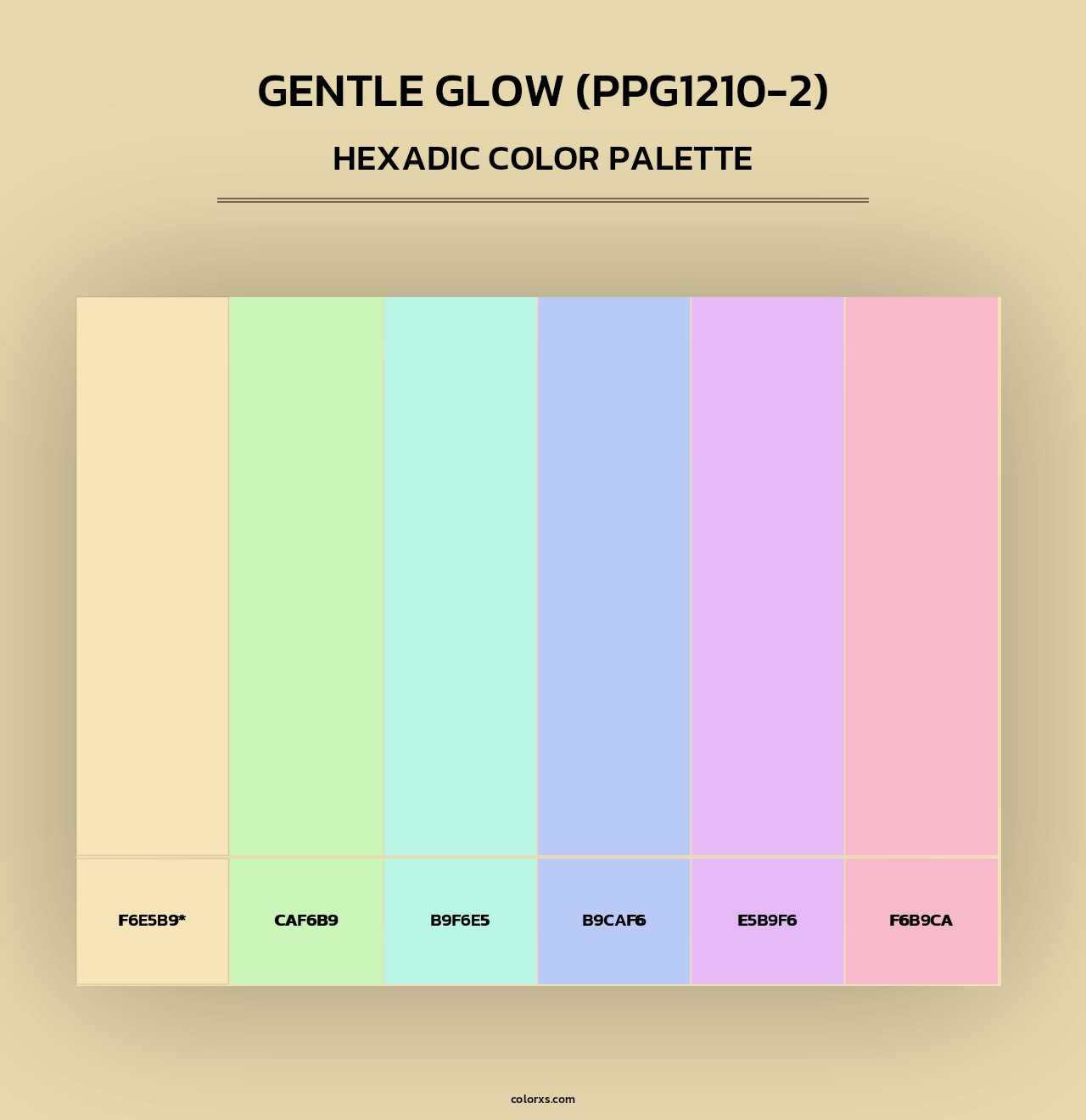 Gentle Glow (PPG1210-2) - Hexadic Color Palette