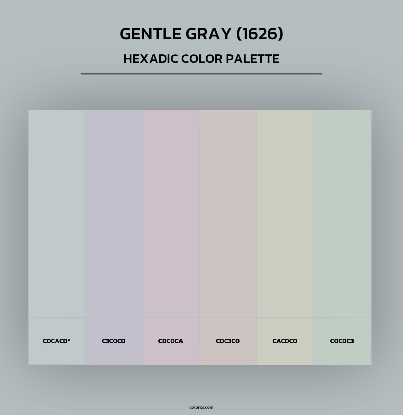 Gentle Gray (1626) - Hexadic Color Palette