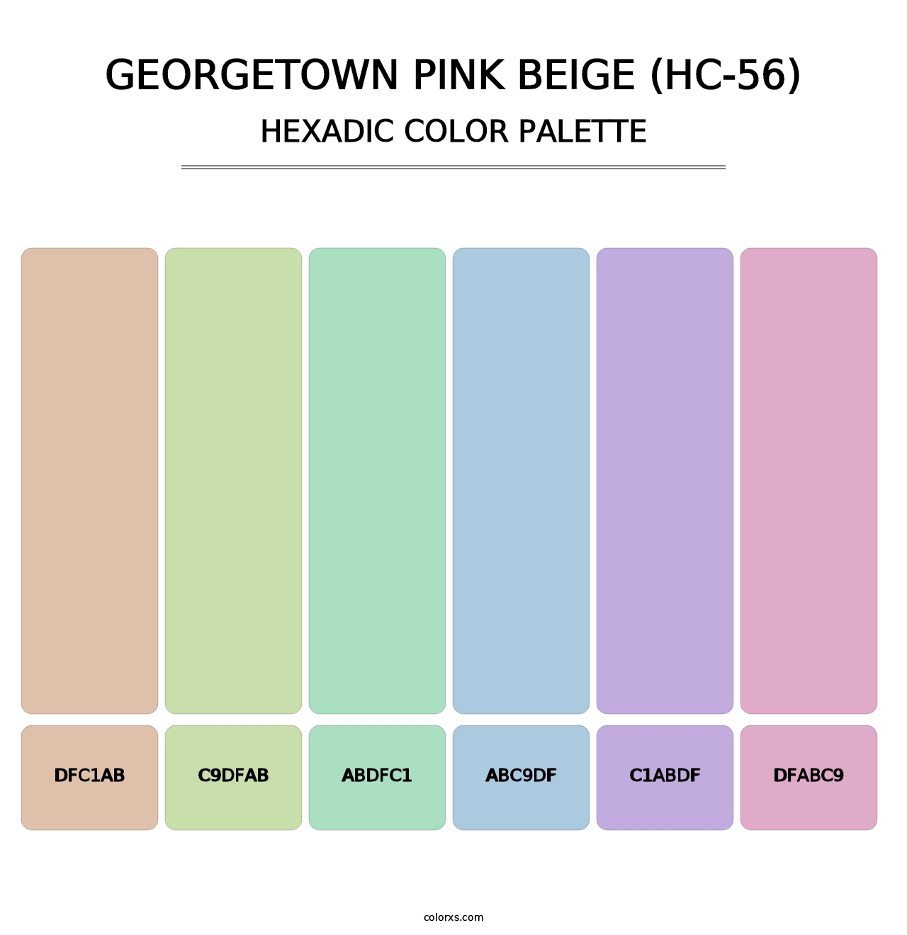 Georgetown Pink Beige (HC-56) - Hexadic Color Palette