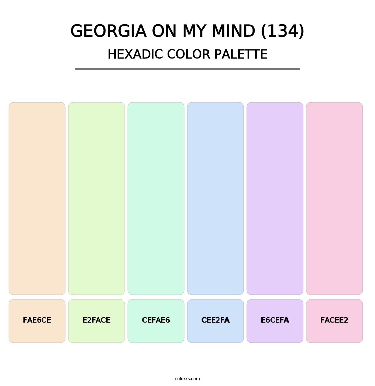 Georgia On My Mind (134) - Hexadic Color Palette