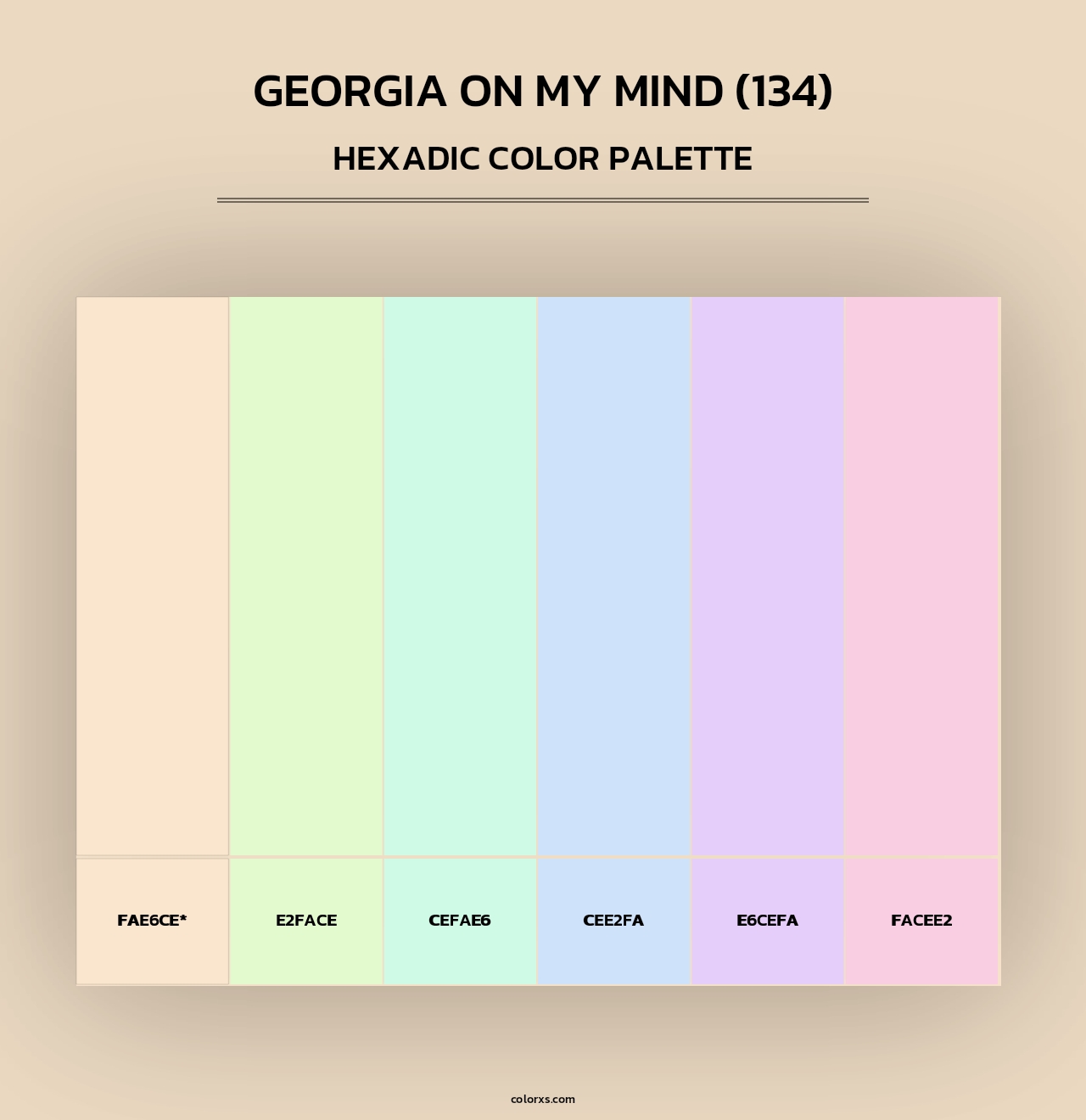 Georgia On My Mind (134) - Hexadic Color Palette