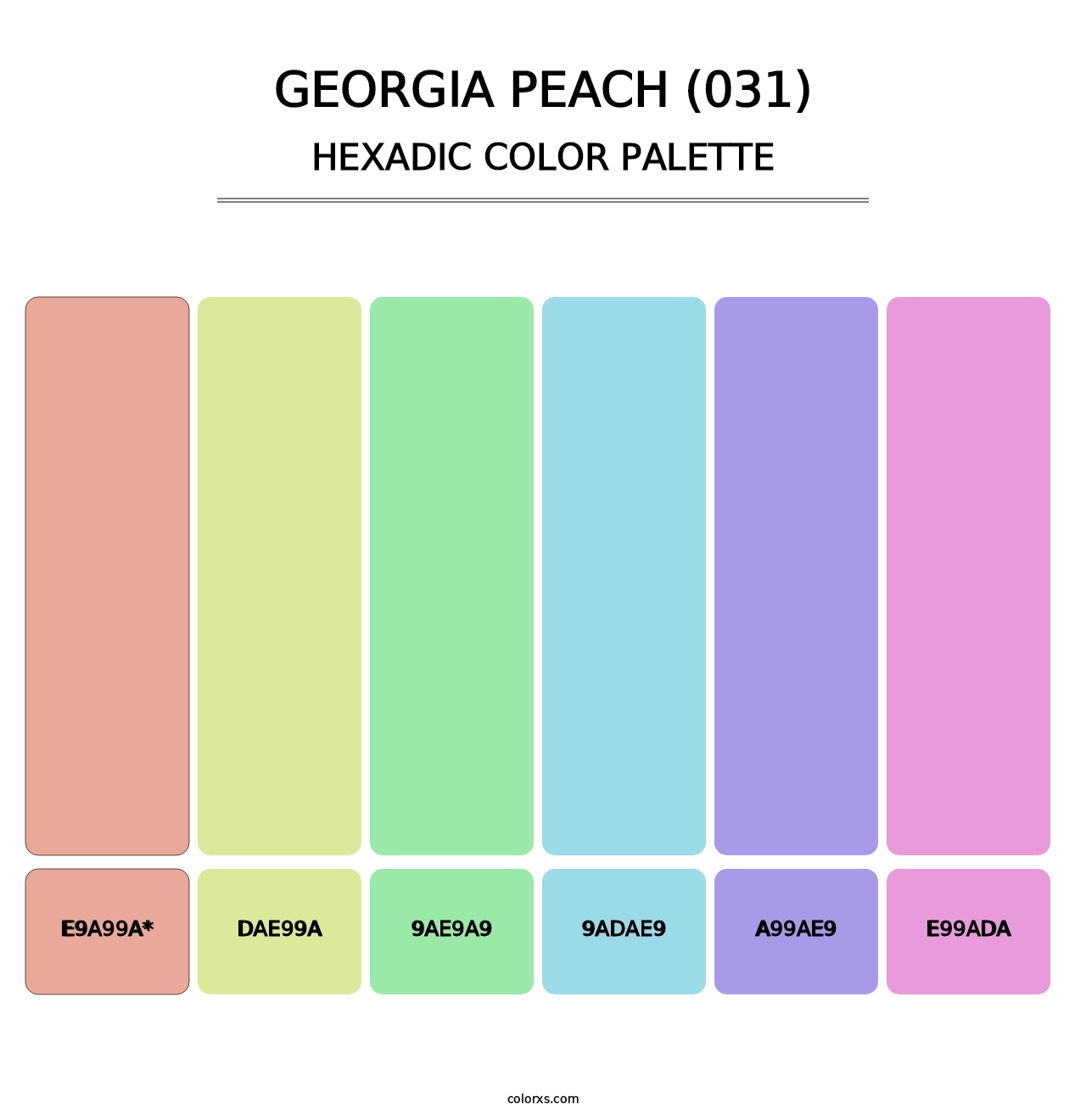 Georgia Peach (031) - Hexadic Color Palette