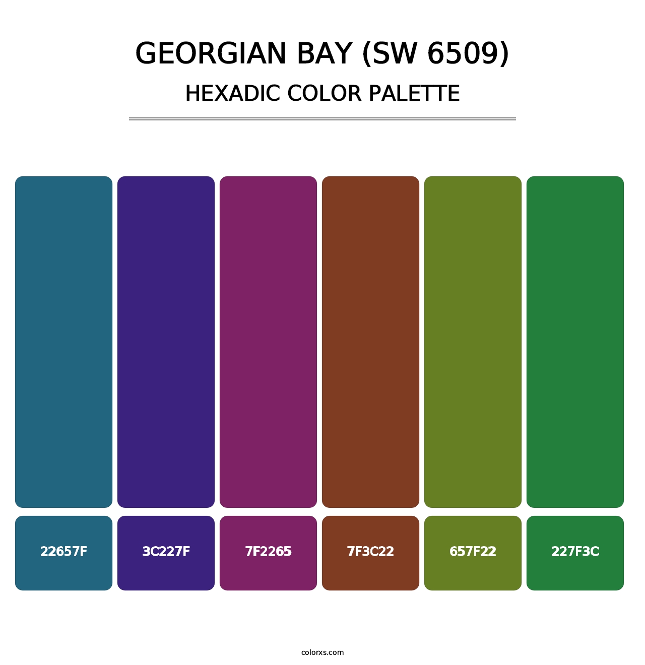 Georgian Bay (SW 6509) - Hexadic Color Palette