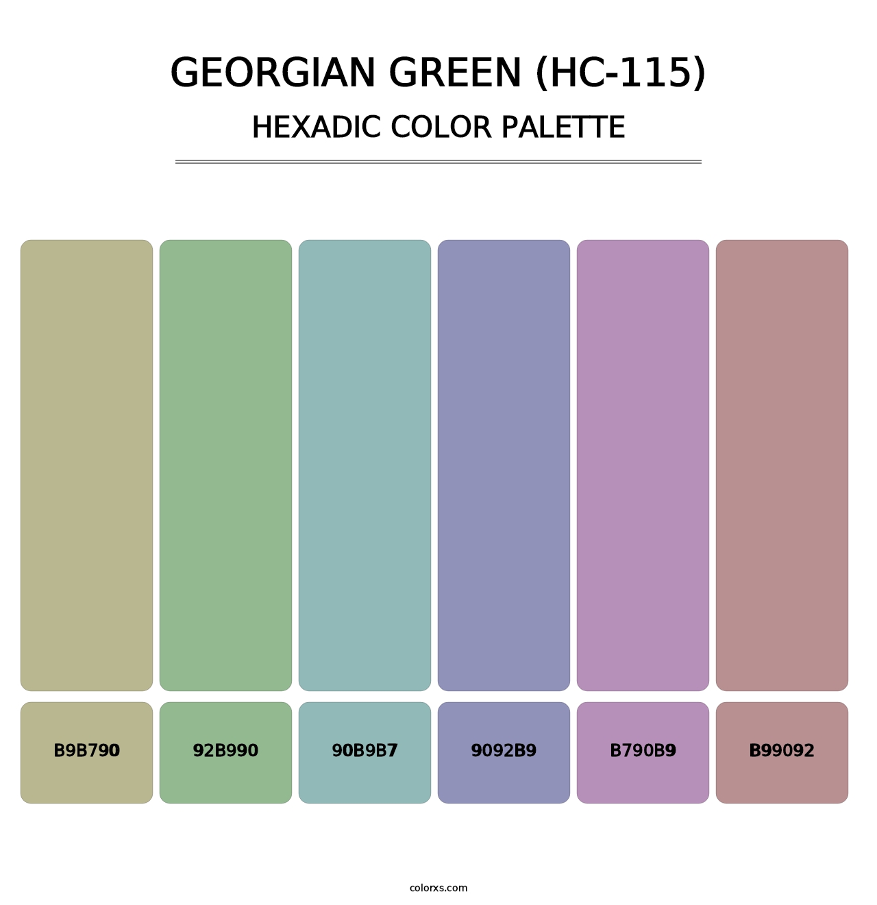Georgian Green (HC-115) - Hexadic Color Palette