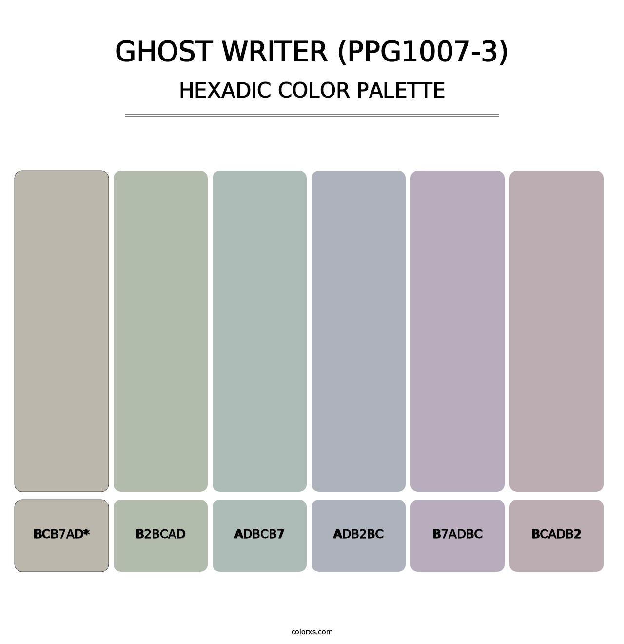 Ghost Writer (PPG1007-3) - Hexadic Color Palette