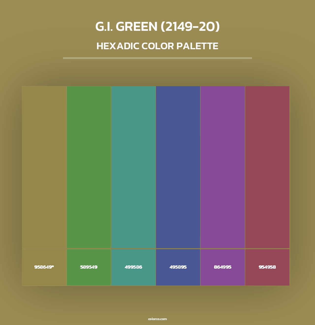 G.I. Green (2149-20) - Hexadic Color Palette