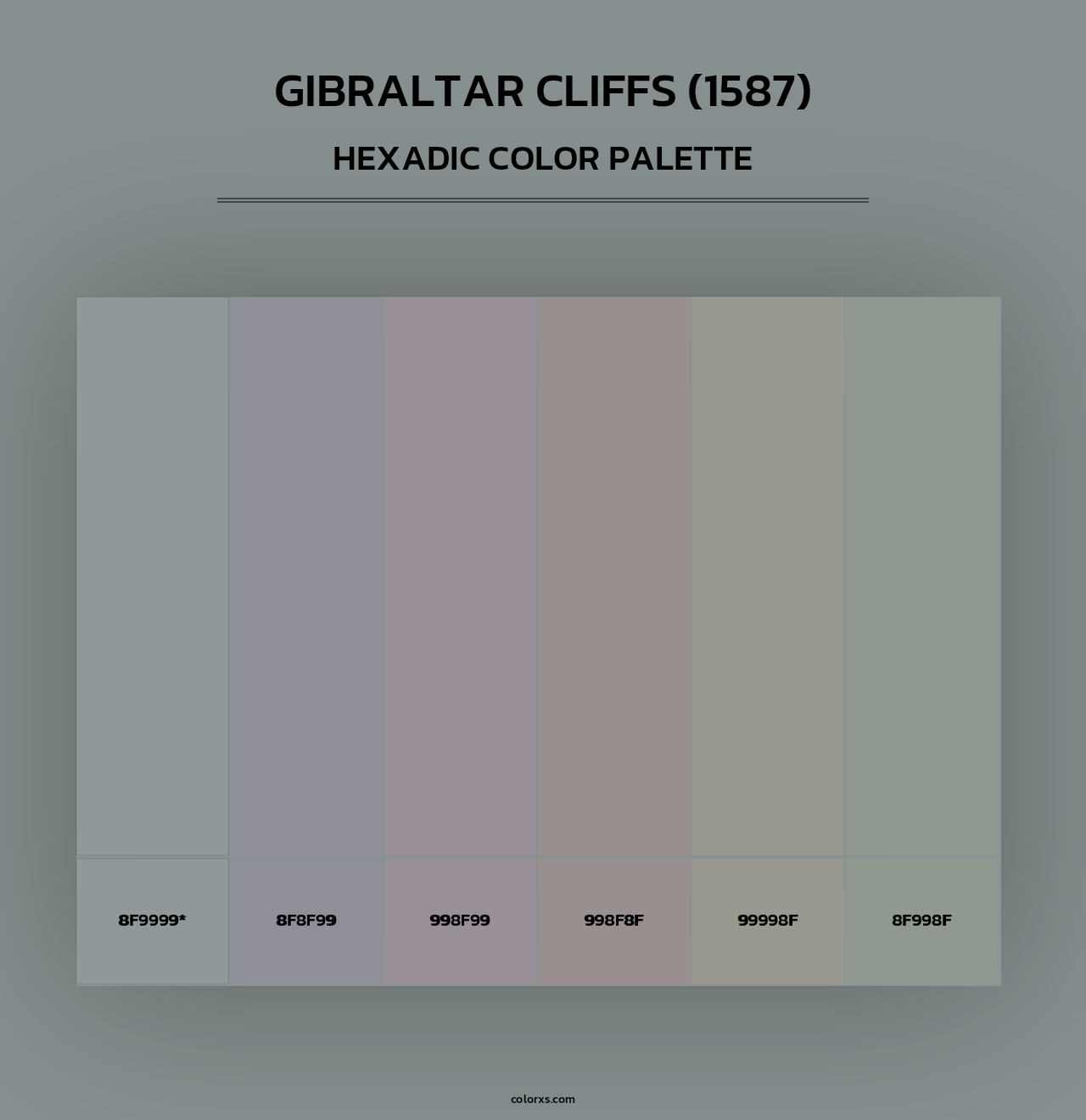 Gibraltar Cliffs (1587) - Hexadic Color Palette